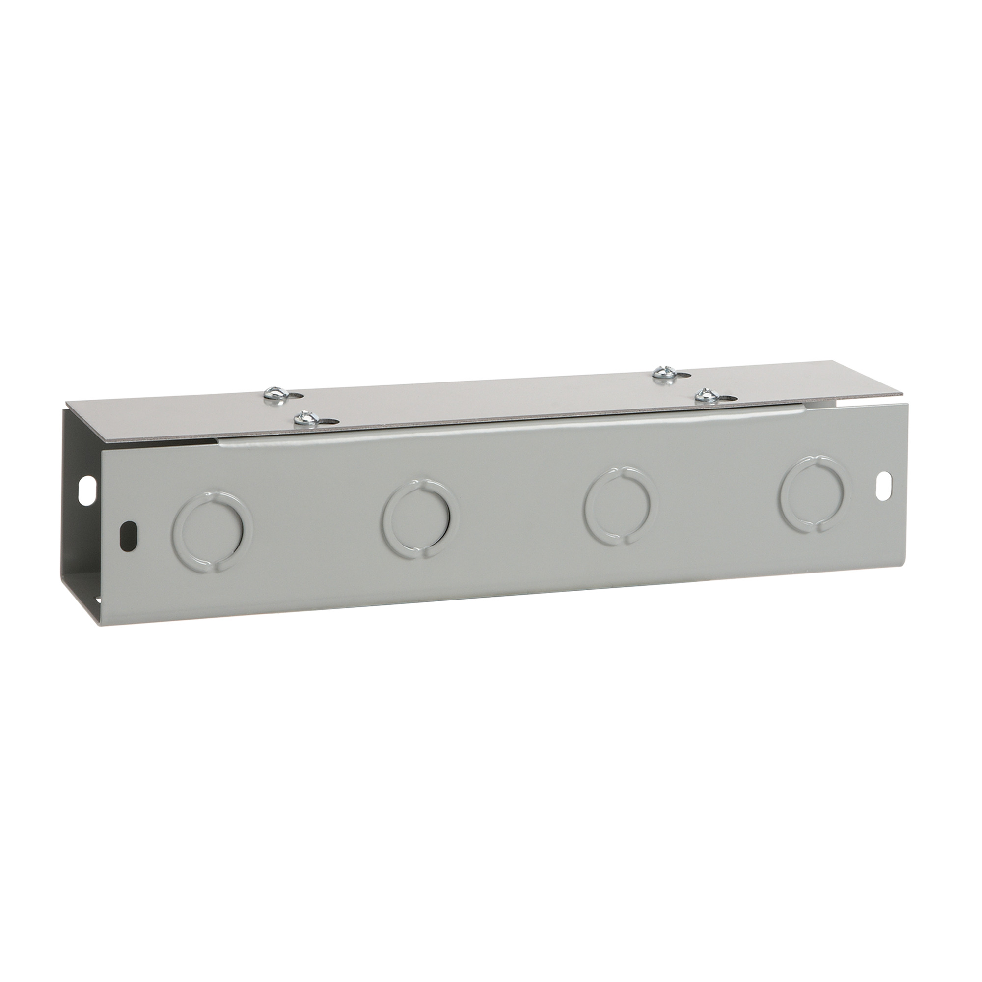 Straight Section Lay-in Flat-Cover Type 1 no KOs, 6x6x120, Gray, Steel