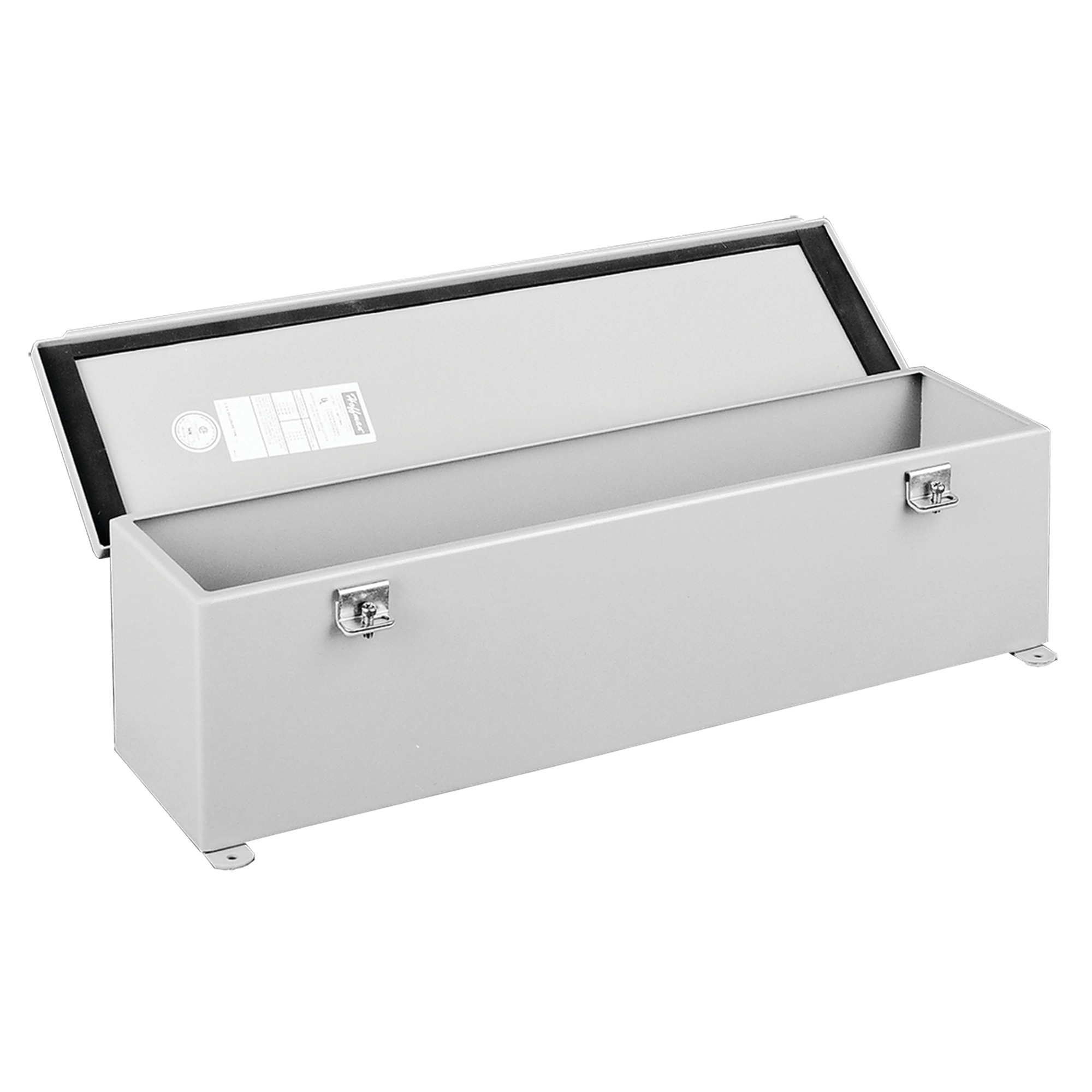 Hinged Cover Wiring Trough NEMA Type 12, 6.00x6.00x36.00, Gray, Steel