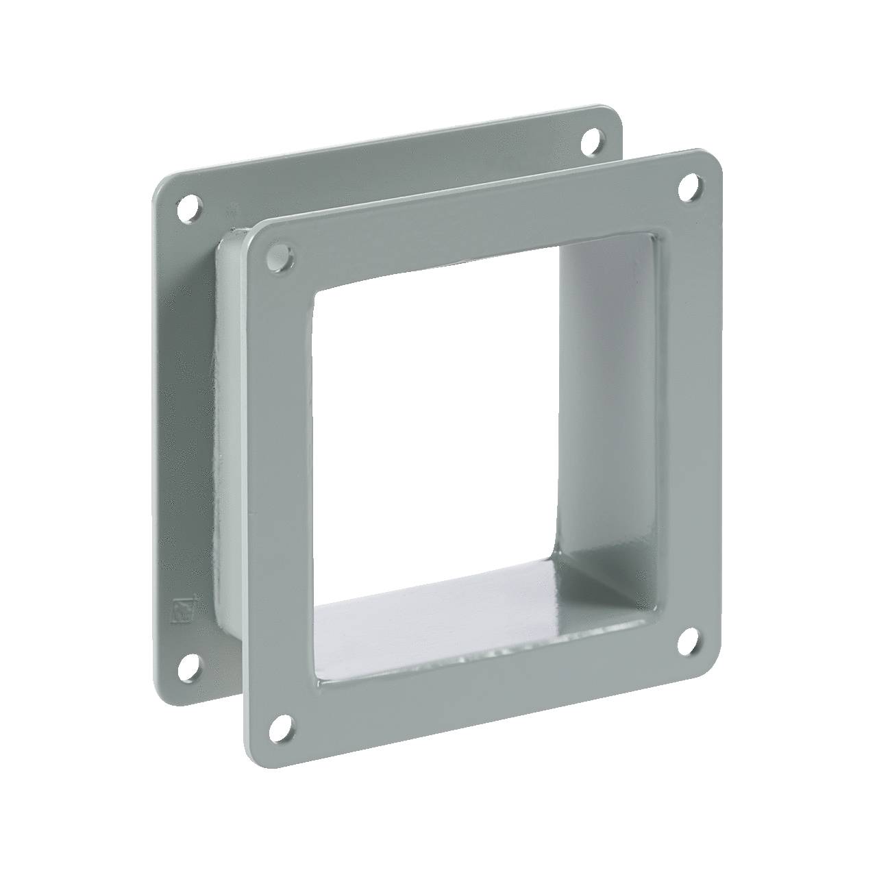 Nipple Feed-Through Wireway, 6.00x6.00x2.00, Gray, Mild Steel