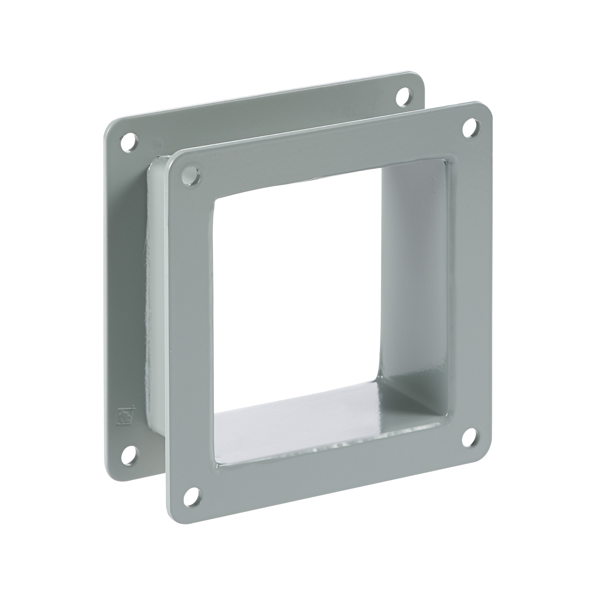 Nipple Feed-Through Wireway, 6.00x6.00x3.00, Gray, Mild Steel