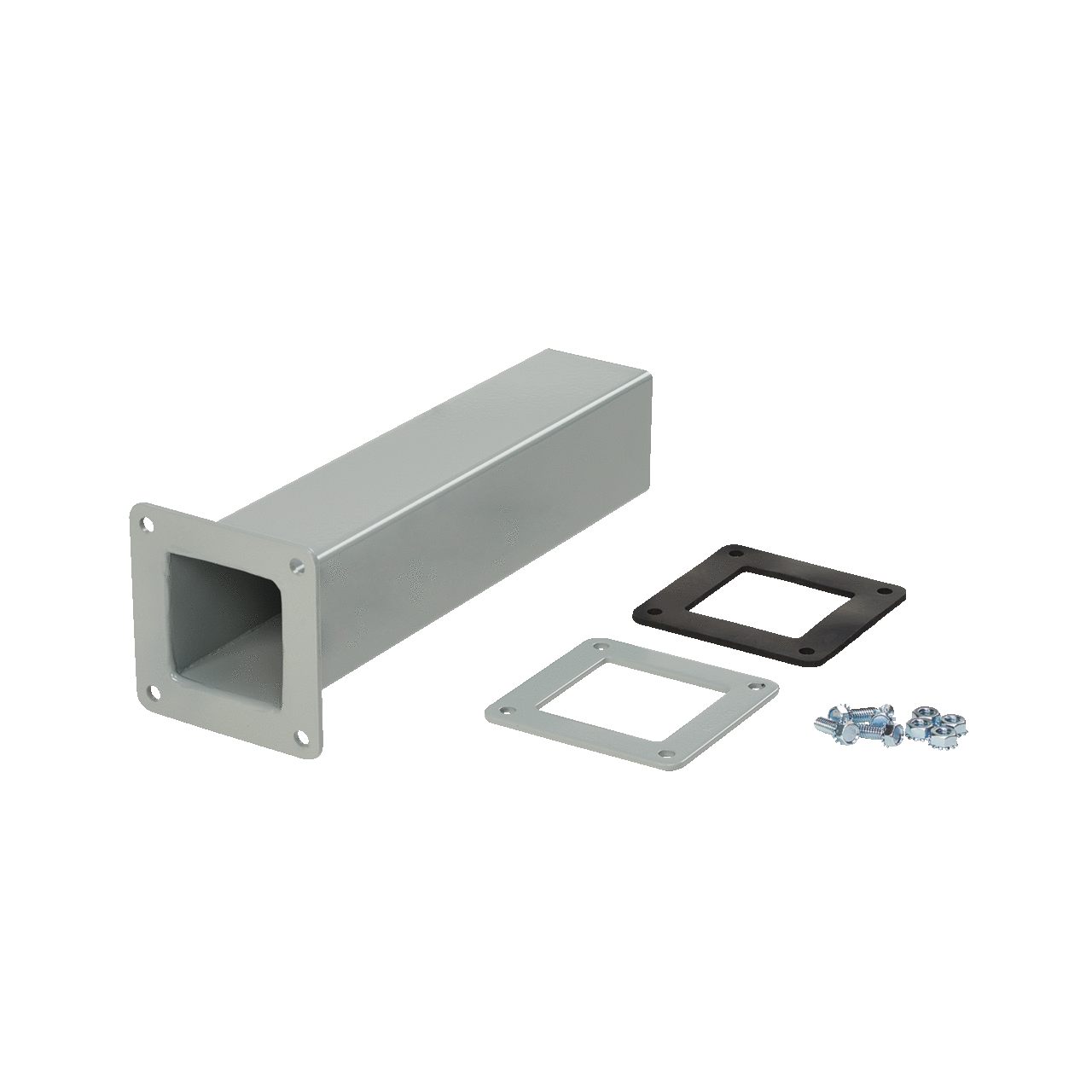 Cut-Off Fitting, 6.00x6.00, Gray, Steel