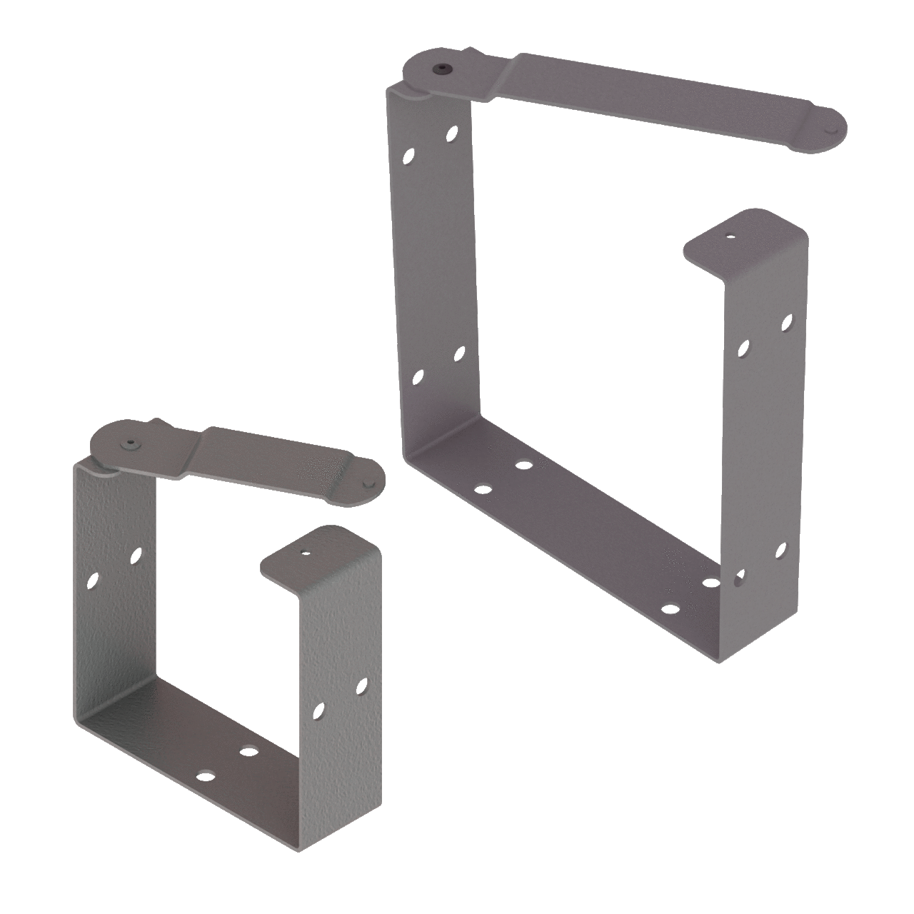 Universal U-Connector, fits 8.00x8.00, Gray, Steel