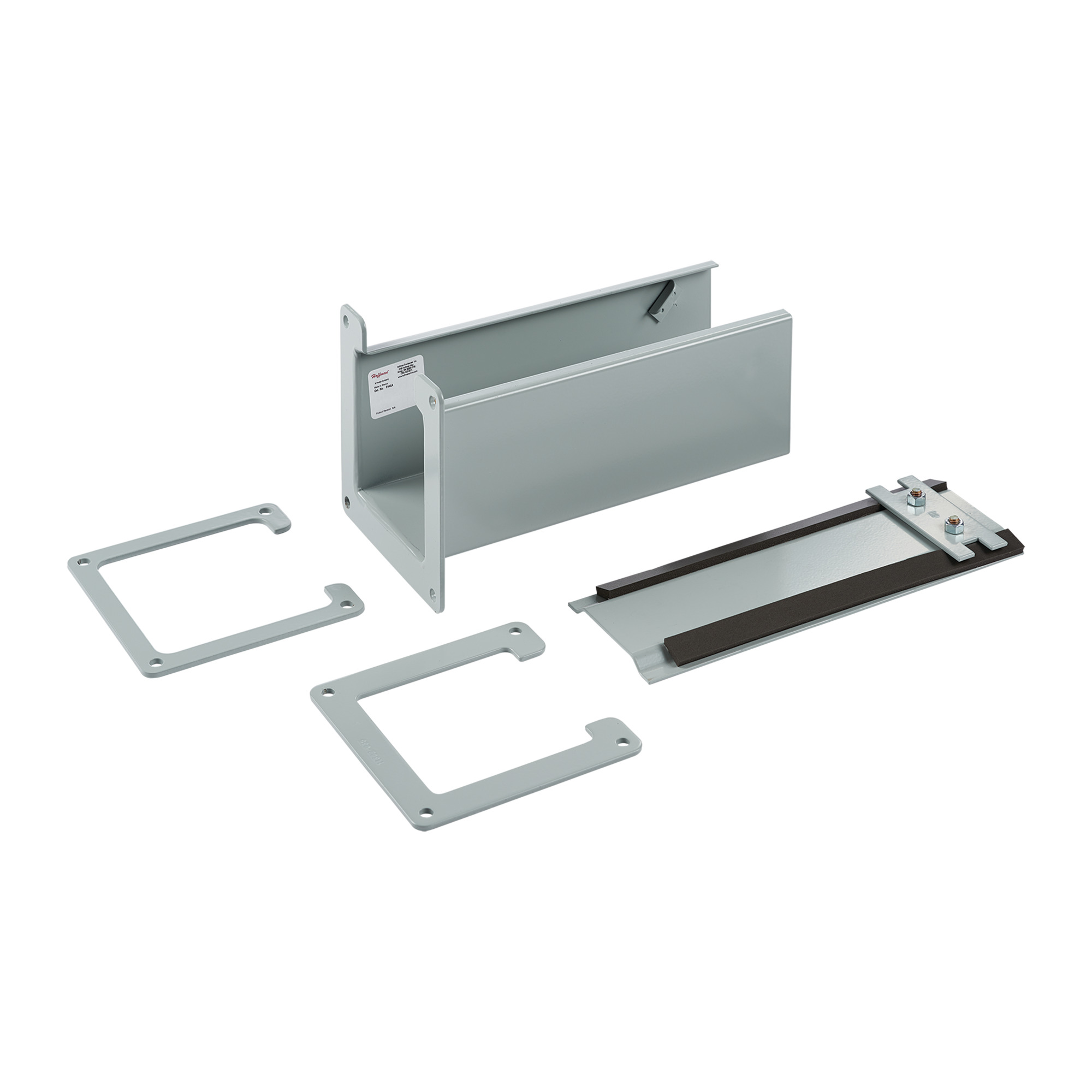 Telescope Fitting Lay-In Hinged Cover, 8.00x8.00, Gray, Steel