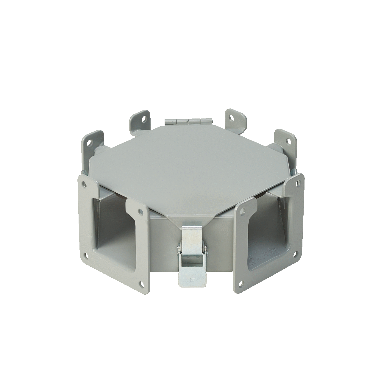 Cross Fitting Lay-in Hinged-Cover, 8.00x8.00, Gray, Steel