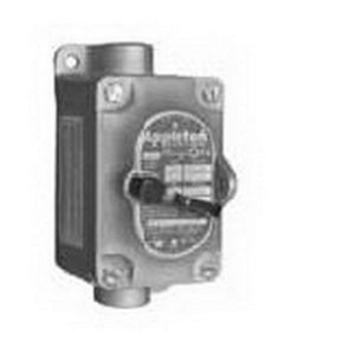 Explosionproof Tumbler Switch, 1-Gang 3-Way Feed-Through, Series: EDSC, 120 to 277 VAC, 20 A, Lever Actuator, Thread Connection, NEMA 7CD/9EFG NEMA Rating, Surface Mounting, Malleable Iron, Triple Coated, 5.38 in H x 3 in W x 4.69 in D Dimensions
