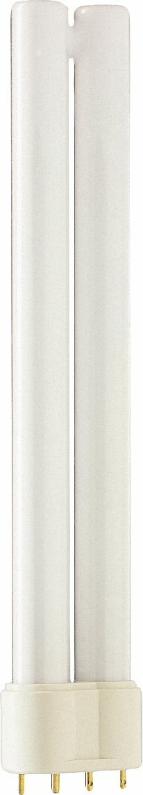 High light output in a compact size PL-L offers long life in a sleek profile.;Available in a broad range of color temperatures.;24 month warranty Philips Linear Compact Fluorescent Lamps offer designers, specifiers and end-users new levels of efficiencies and versatility in sizes,configurations and application possibilities. With so many elegant fixtures available to complement their small size, high light output and advanced technology, Philips Energy Advantage lamps are fast becoming the preferred choice when maximum effciency and sleek design solutions are required. Available in multiple sizes;For use on Rapid Start, Instant Start (40W), Electronic and dimming curcuits;Light output comparable to a 32W 4' fluorescent;90% lumen maintenance;82 CRI or higher;Available in18,24,36,40,50,55,and 80 watts with 3000,3500,4100,5000 color temperatures (5000K color temperature is only available in 55W);Just 1.4mg of mercury perfect for 2' x 2' fixtures in office and healthcare facilities.