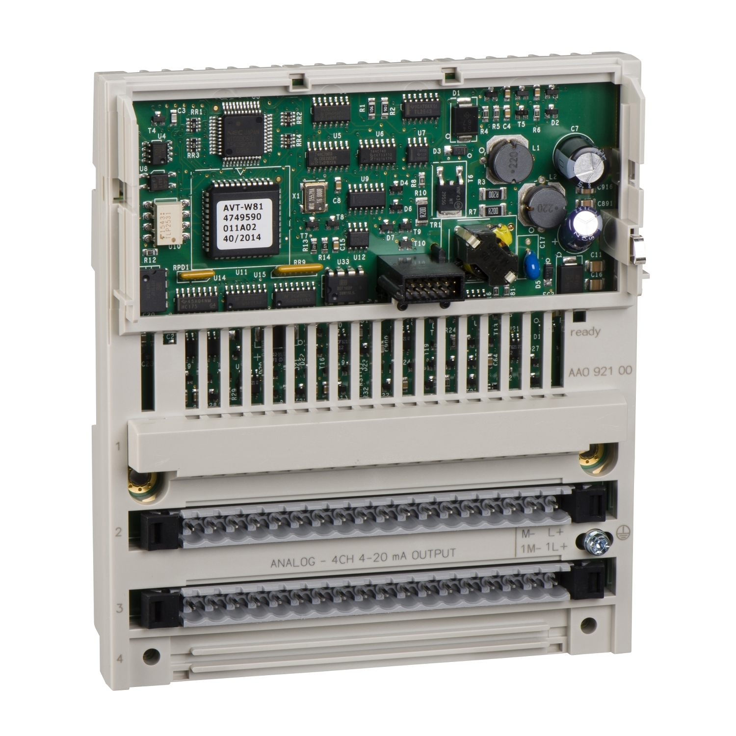 distributed analog output Modicon Momentum - 4 Output - 0..20 mA