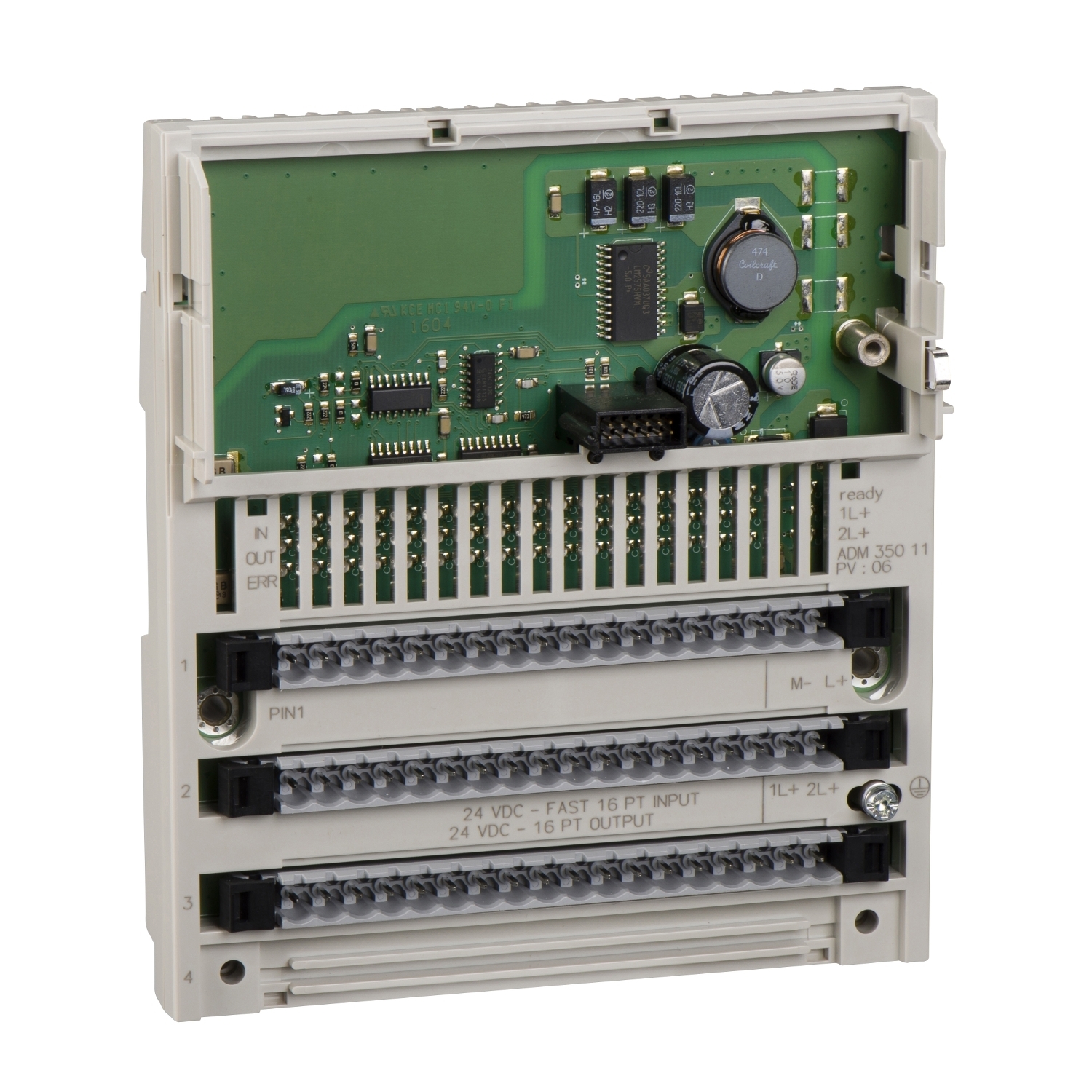 discrete I/O module Modicon Momentum - 16I / 8O solid state