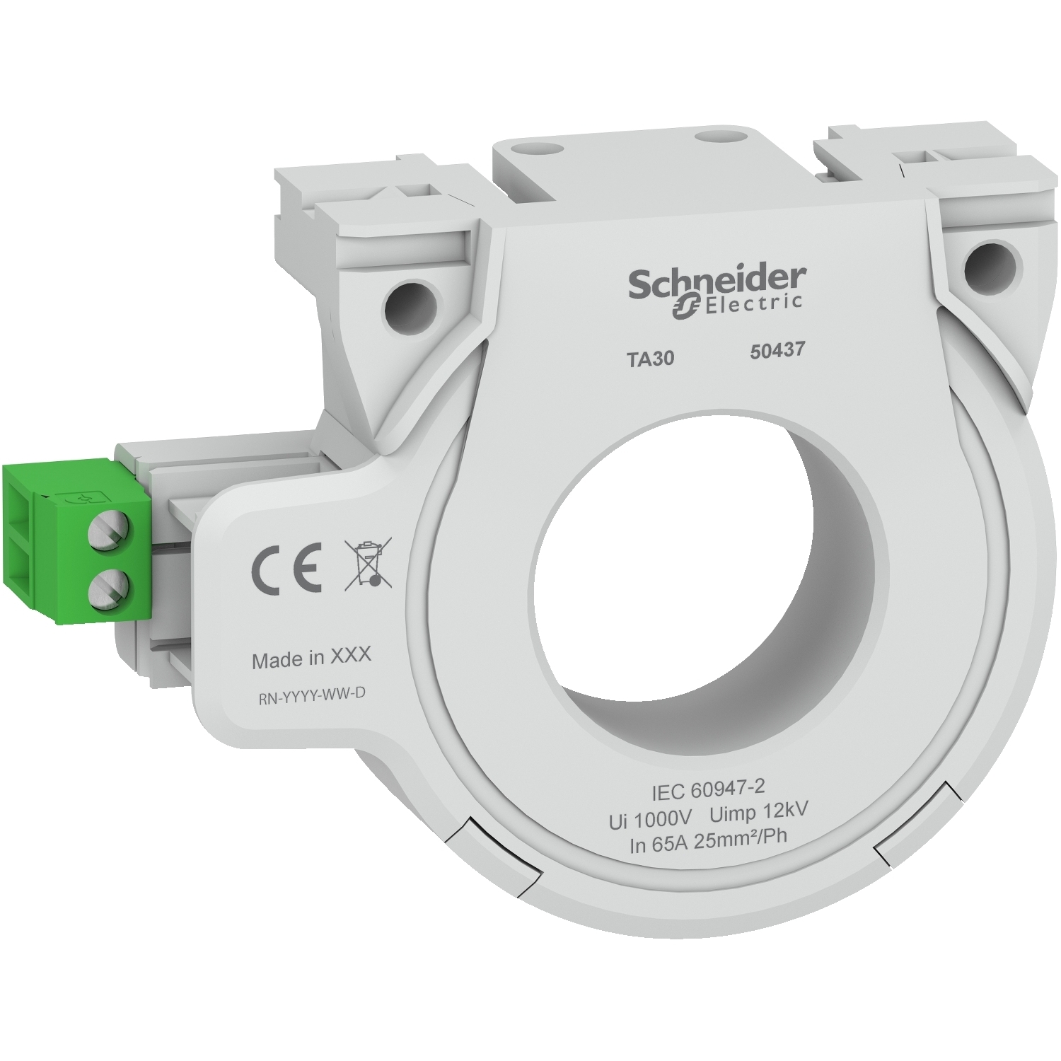 Closed toroid A type, VigiPacT, Vigilohm, TA30, inner diameter 30mm, rated current 65A