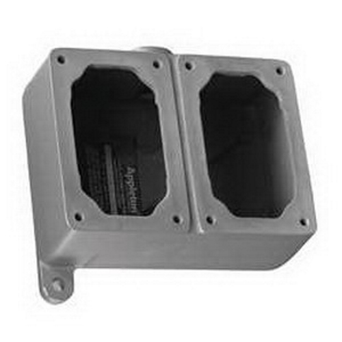 2-Gang Explosion Proof Box, 3/4 inch, Malleable Iron, 2-Hub