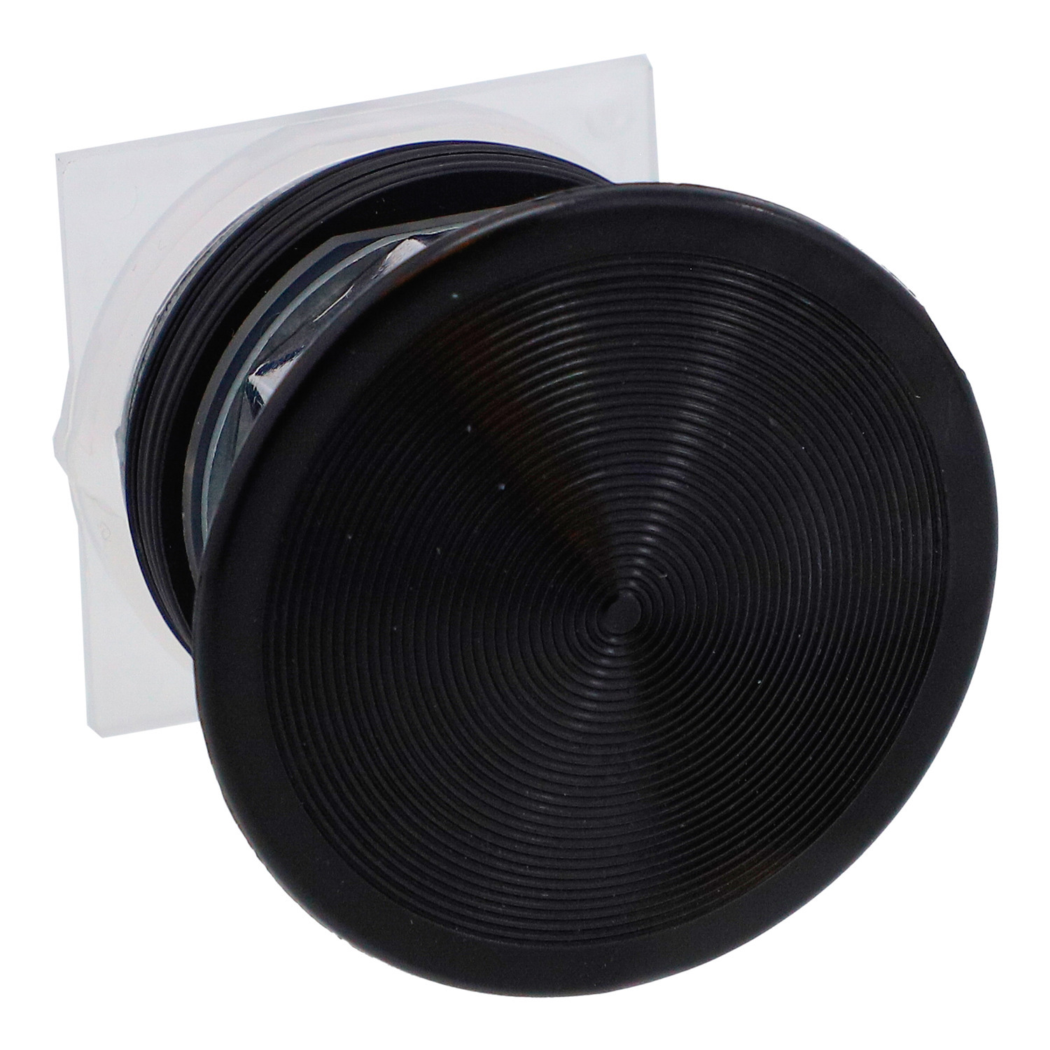 Push-button head, Harmony 9001K, metal, snap-in plastic mushroom 57mm, black, 30mm, spring return