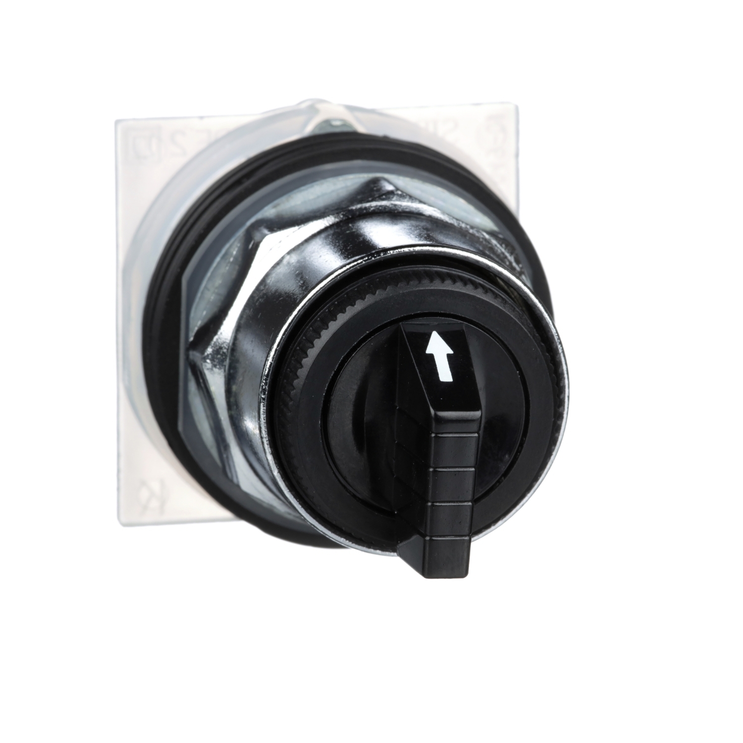 30mm Push Button, Type K, selector switch, 3 position, B cam, black knob