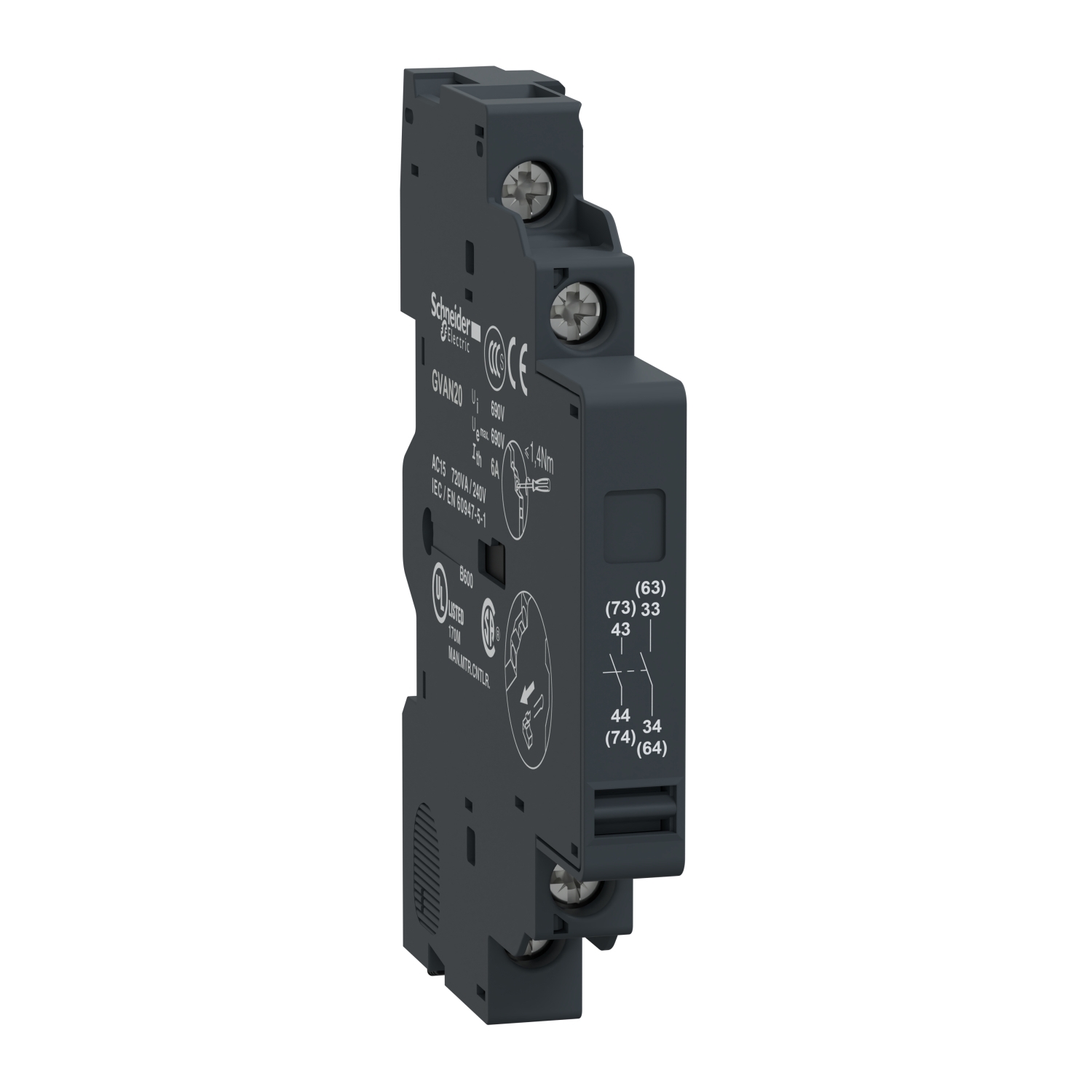 TeSys Deca - auxiliary contact block - 2 NO