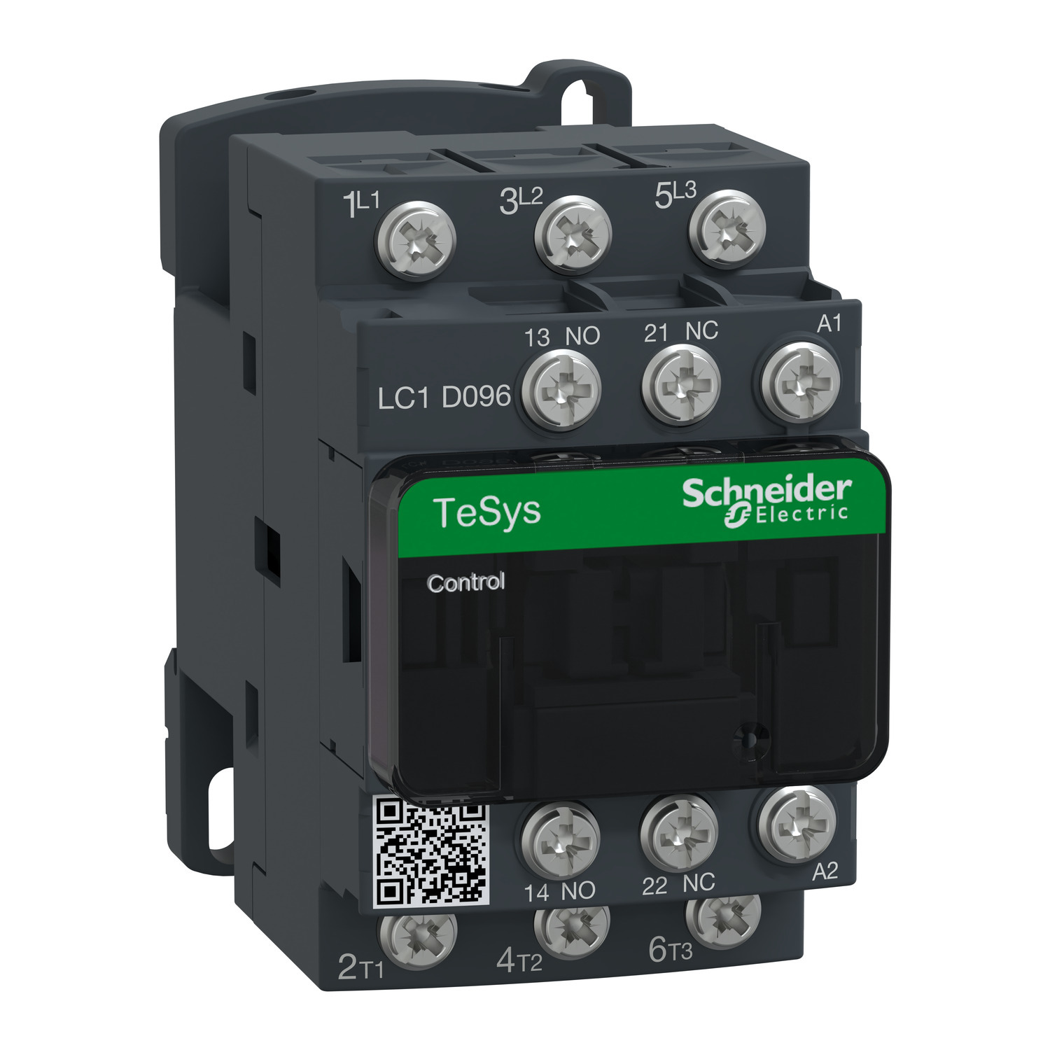 IEC contactor, TeSys Deca, nonreversing, 9A, 5HP at 480VAC, 3 phase, 3 pole, 3 NO, 120VAC 50/60Hz coil, open style