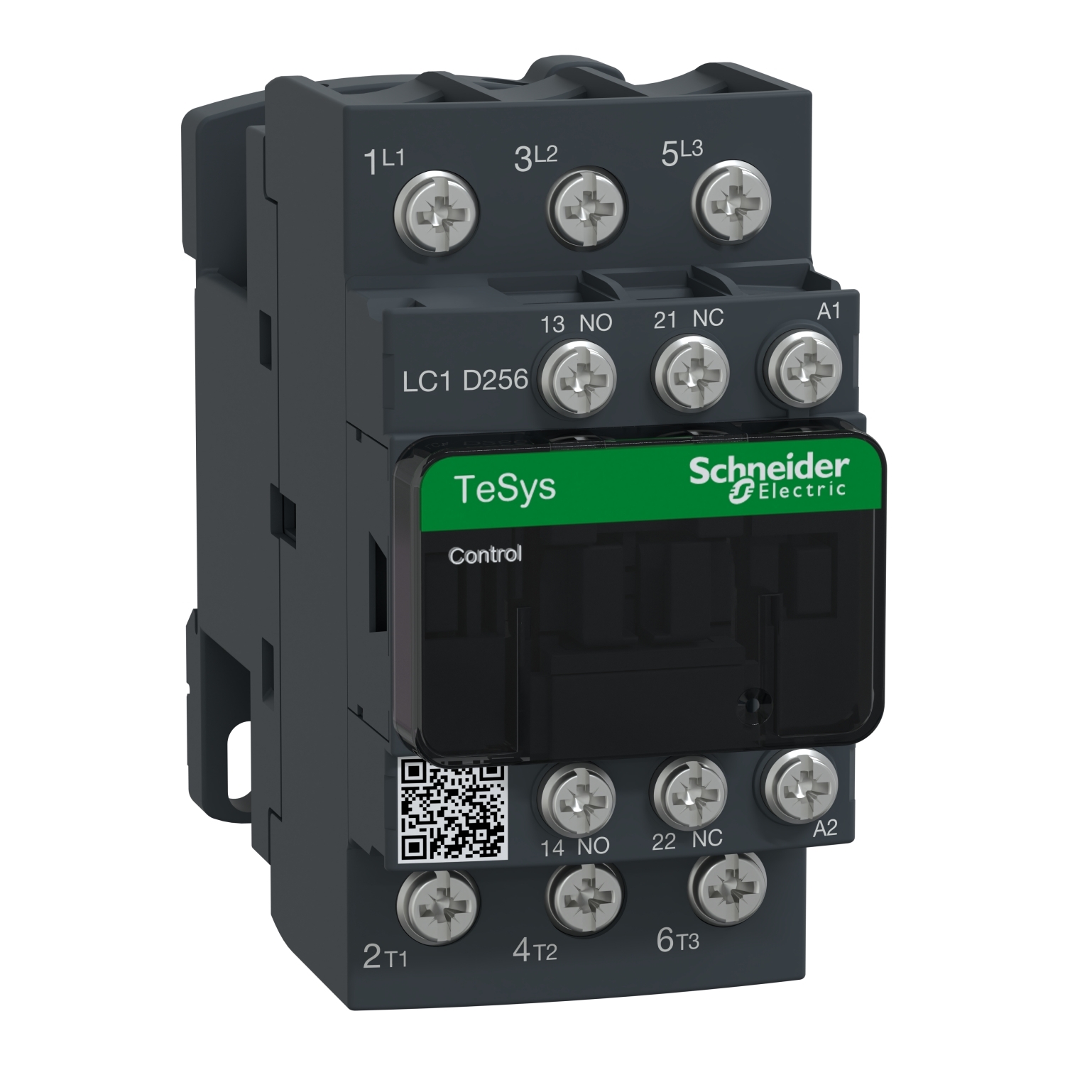 IEC contactor, TeSys Deca, nonreversing, 25A, 15HP at 480VAC, 3 phase, 3 pole, 3 NO, 110VAC 50/60Hz coil, open style
