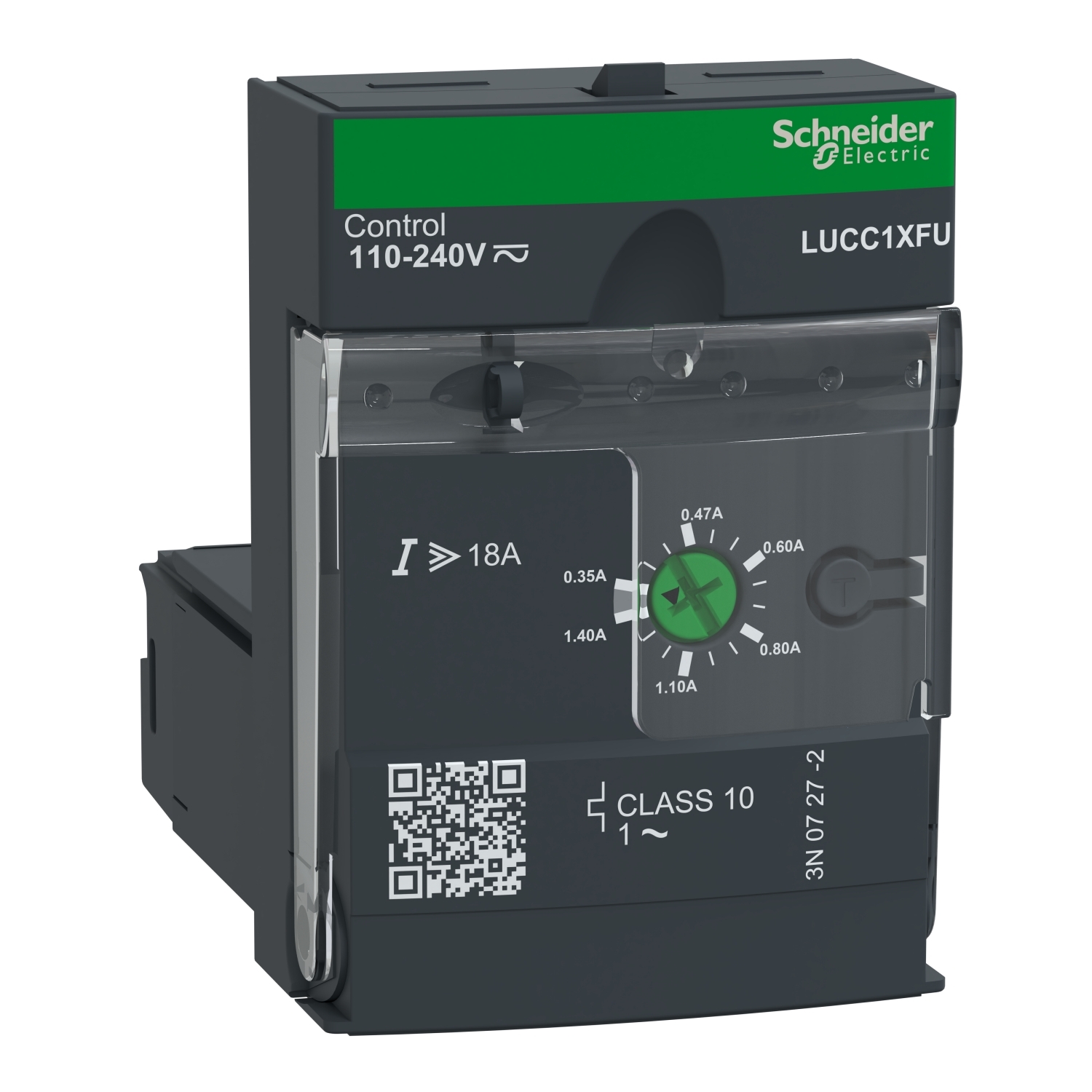 Advanced control unit, TeSys Ultra, 0.35A to 1.4A, 1P motors, protection & diagnostic, class 10, coil 110-240VAC/DC