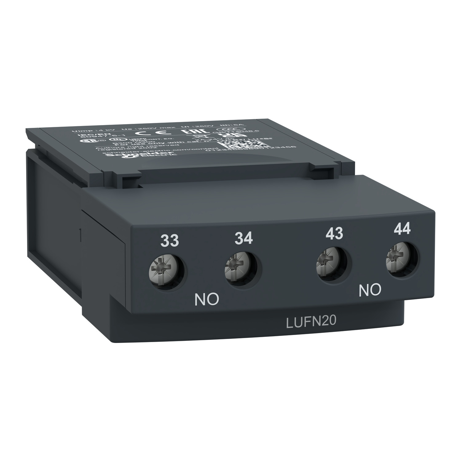Auxiliary contact module, TeSys Ultra, 2 NO