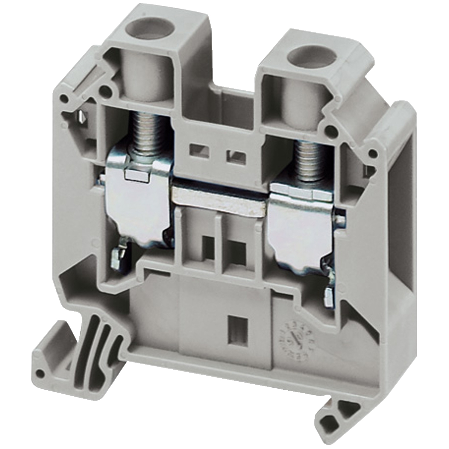Terminal block, Linergy TR, grey, 16mm, passthrough, 2 points, set of 10