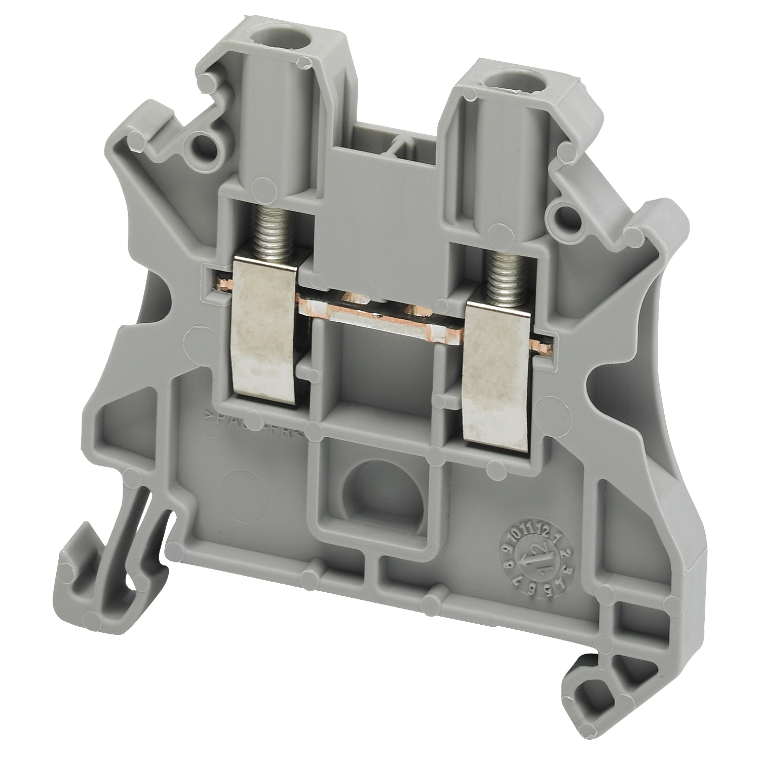 Passthrough Screw Terminal Block; 2 Points, 2.5mm, Grey