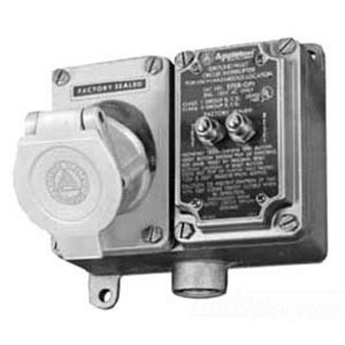 U-Line 2-Gang Receptacle With Mounting Box Amperage Rating: 20 AMP Voltage Rating: 125 VAC Material: Cast Copperfree (Less Than 4/10 Of 1 PCT) Aluminum Mounting: Surface Mount With 3/4 IN Feed-Thru Hub Finish: Baked Gray Epox