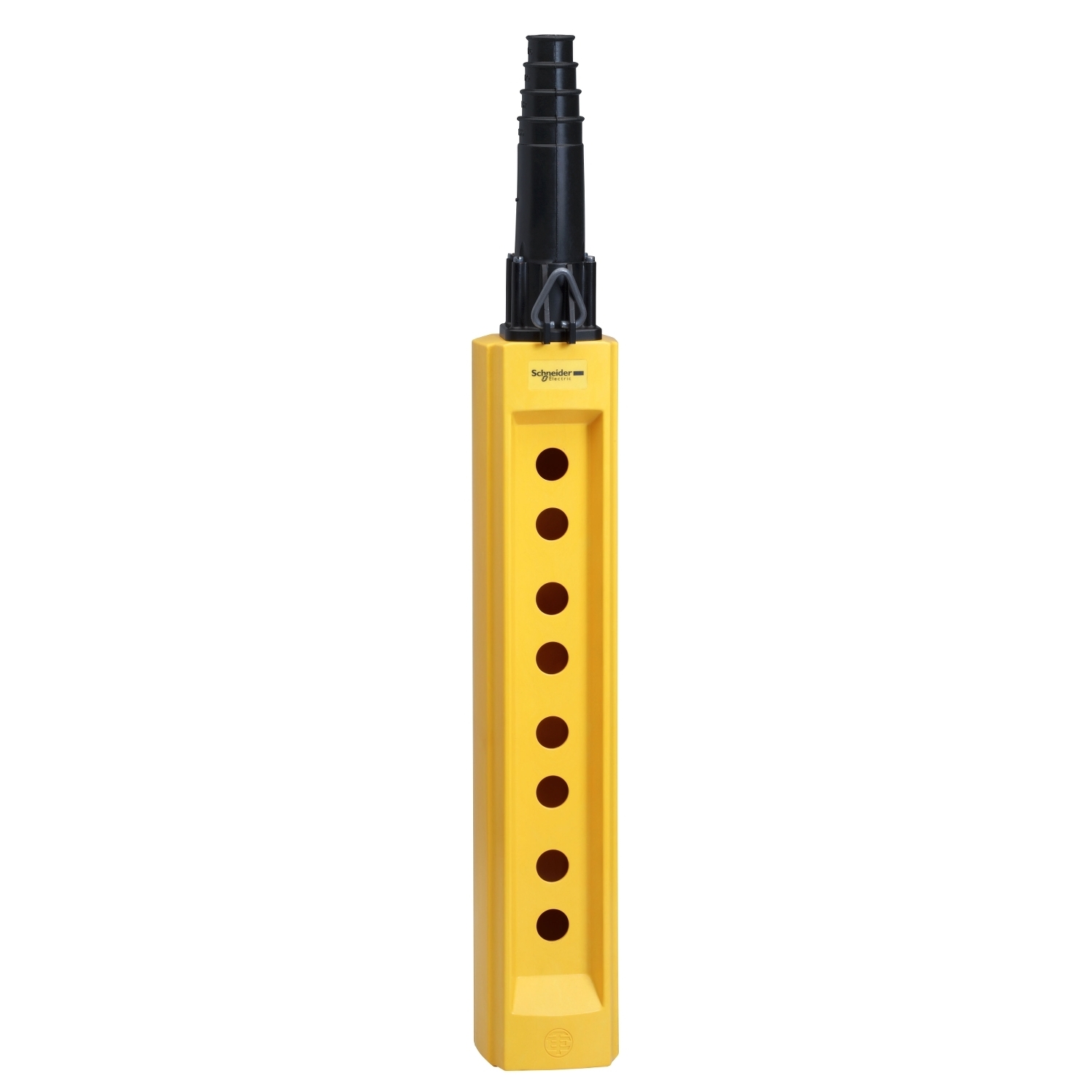 Empty pendant control station, Harmony XAC, plastic, yellow, 8 cut outs, for cable 10...22mm
