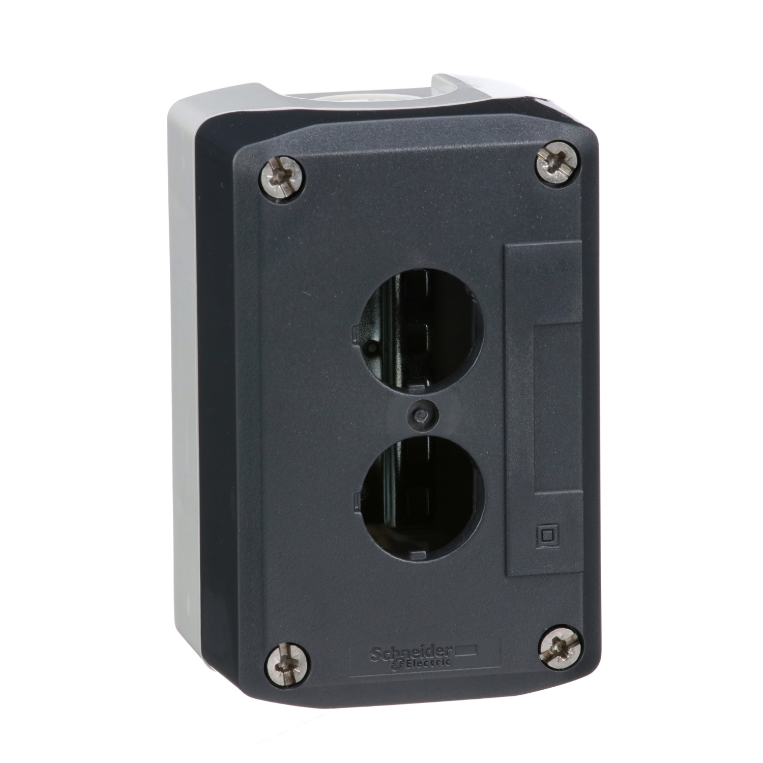 Harmony, enclosure, dark grey lid with light grey base, 2 openings, UL/CSA certified