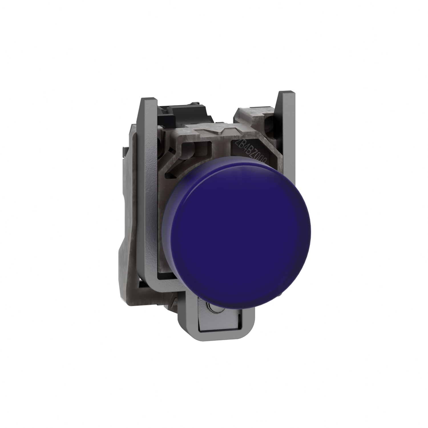 Pilot light, Harmony XB4,metal, blue, 22mm, universal LED, plain lens, 24V AC DC