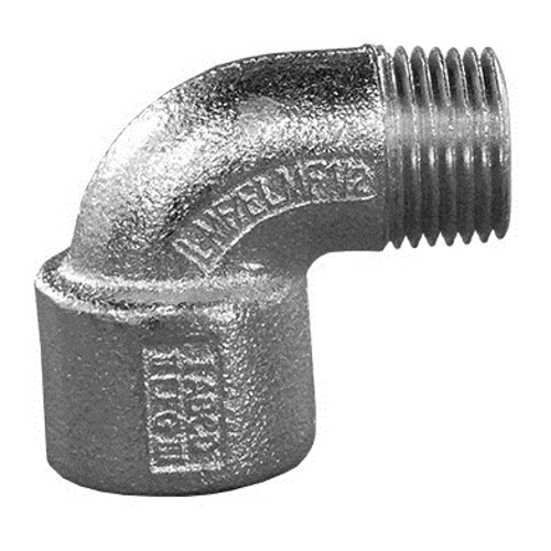 Conduit Elbow, Dust-Ignitionproof Explosionproof, Series: ELM, 1/2 in, 90 deg, For Use With: IMC/Threaded Rigid Metallic Conduit, Malleable Iron, Zinc Electroplated