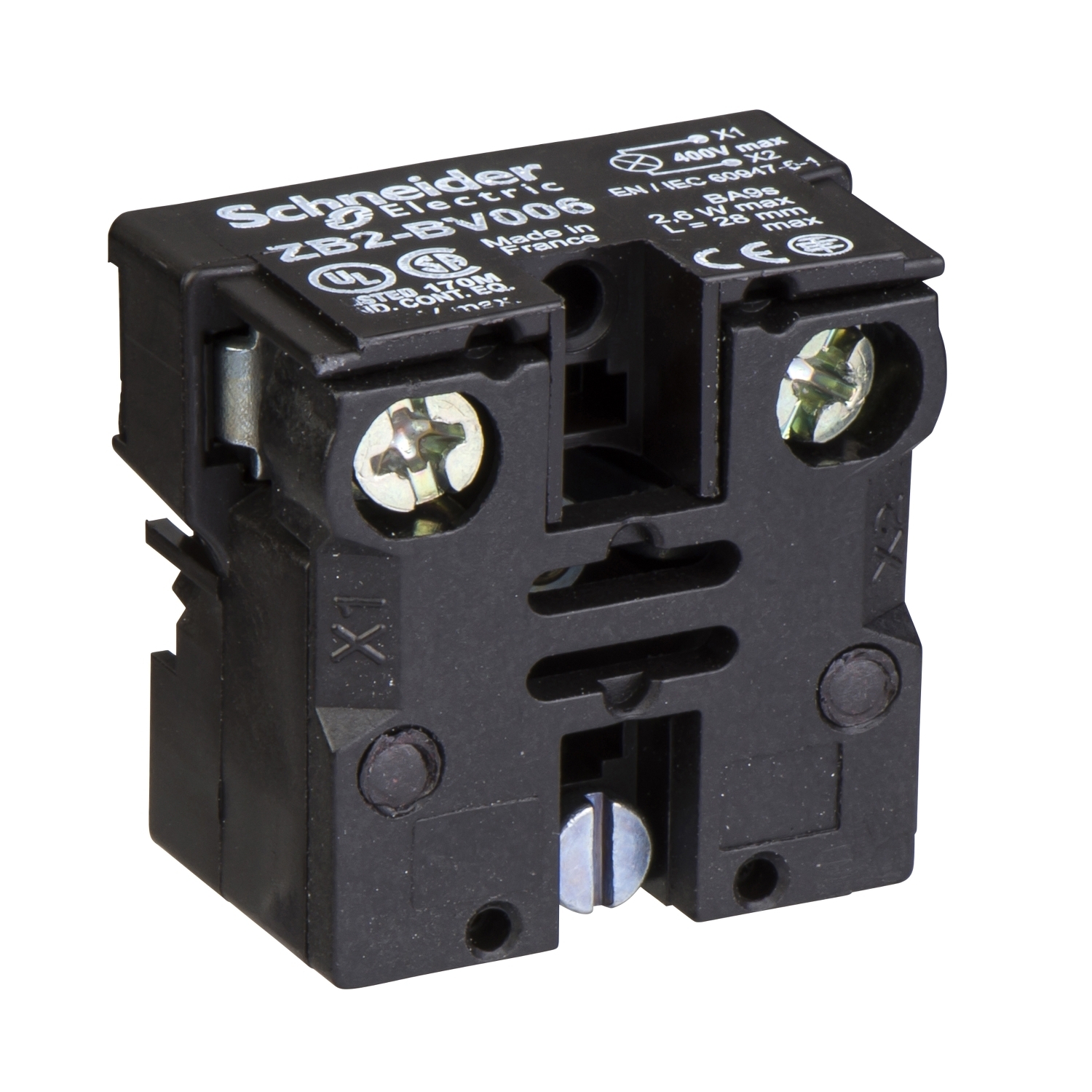 Neon/incandescent bulb, Harmony XB2, multi-button control station,  for 22mm push button, front mounting, bulb not included