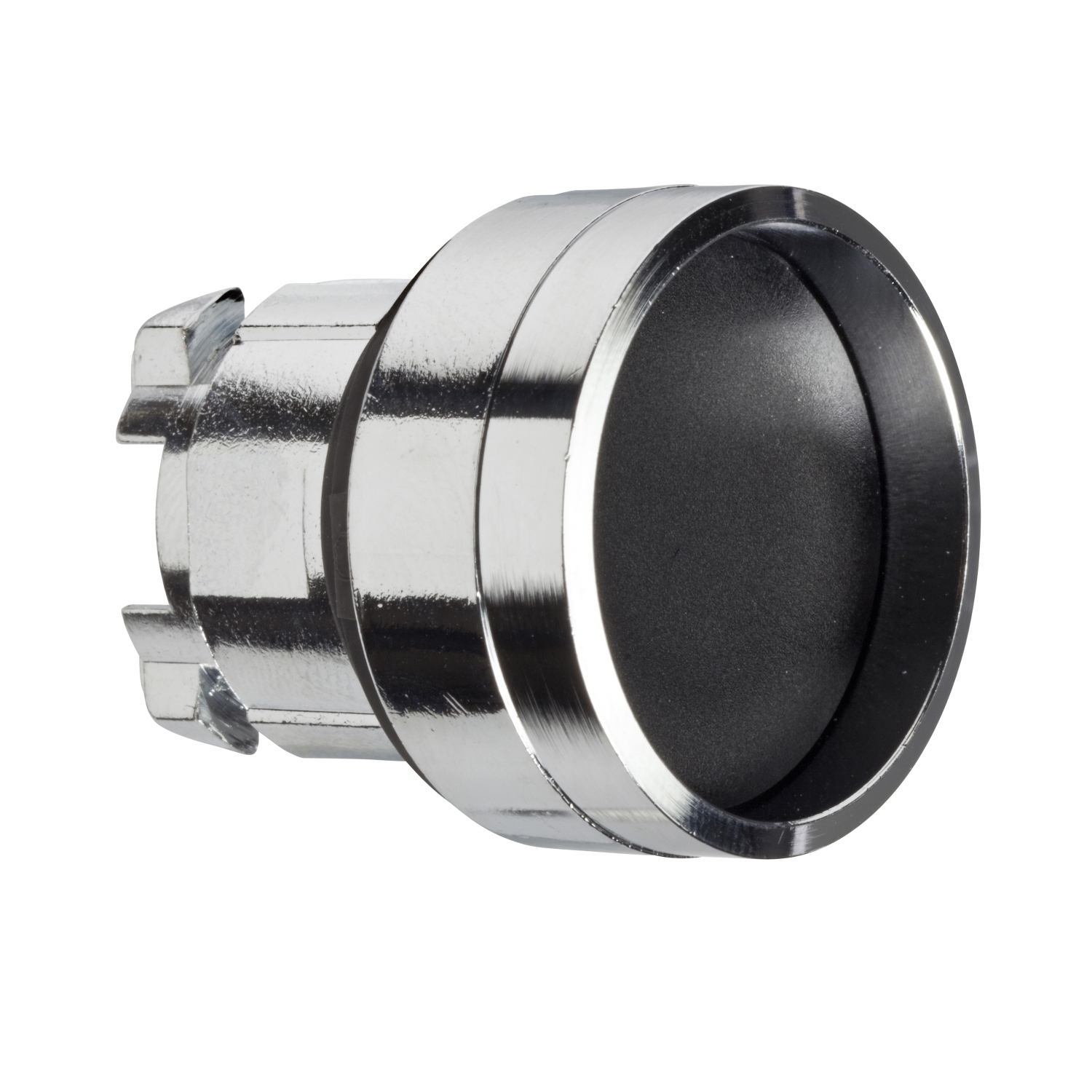 Head for non illuminated push button, Harmony XB4, metal, recessed, black, 22mm, spring return, unmarked