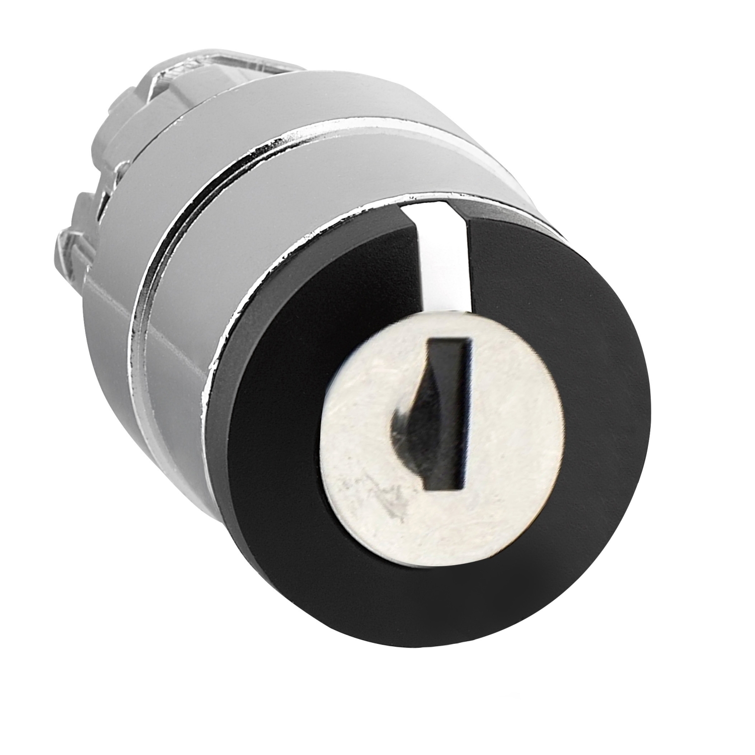 Head for key selector switch, Harmony XB4, metal, black, 22mm, key 455, 3 positions, stay put