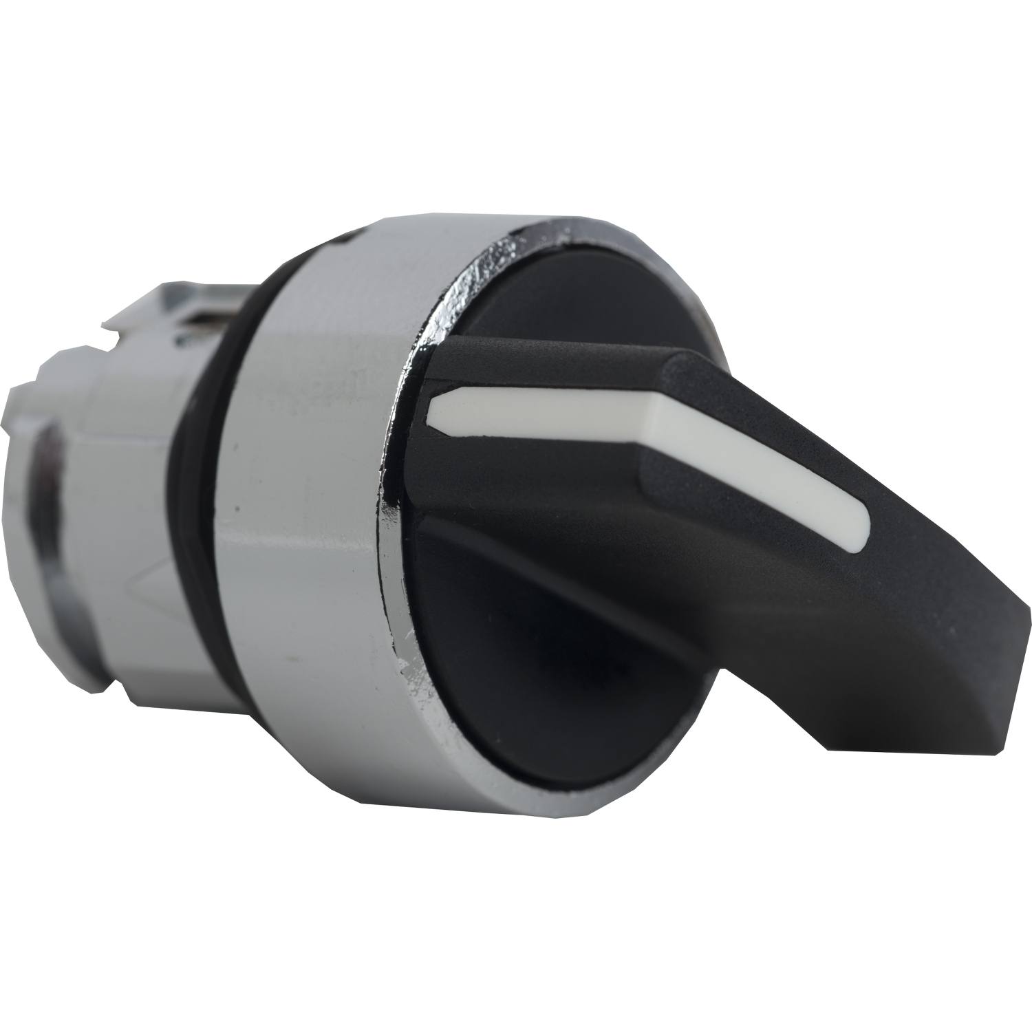Head for selector switch, Harmony XB4, metal, black, 22mm, long handle, 2 positions, stay put