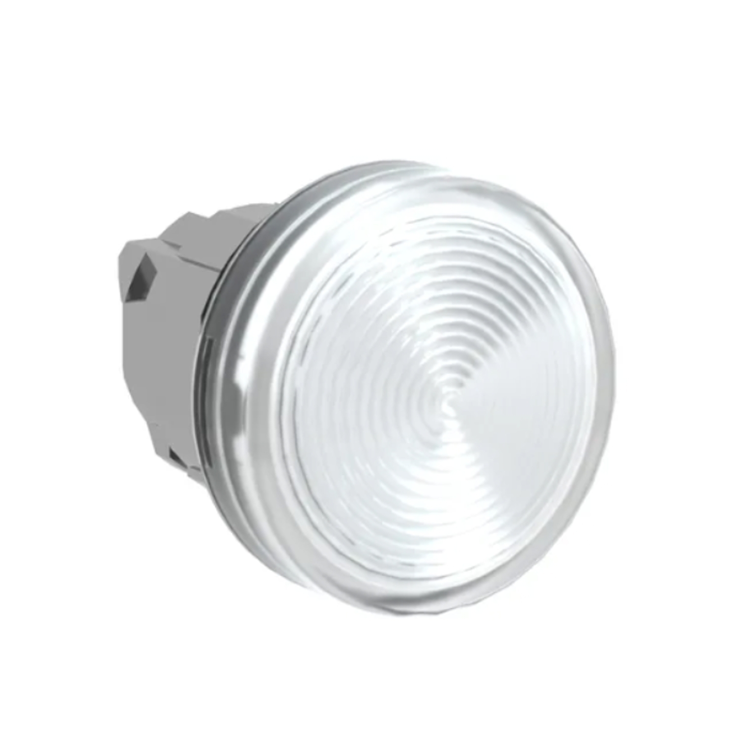 Head for pilot light, Harmony XB4, metal, clear, 22mm, plain lens for BA9s bulb