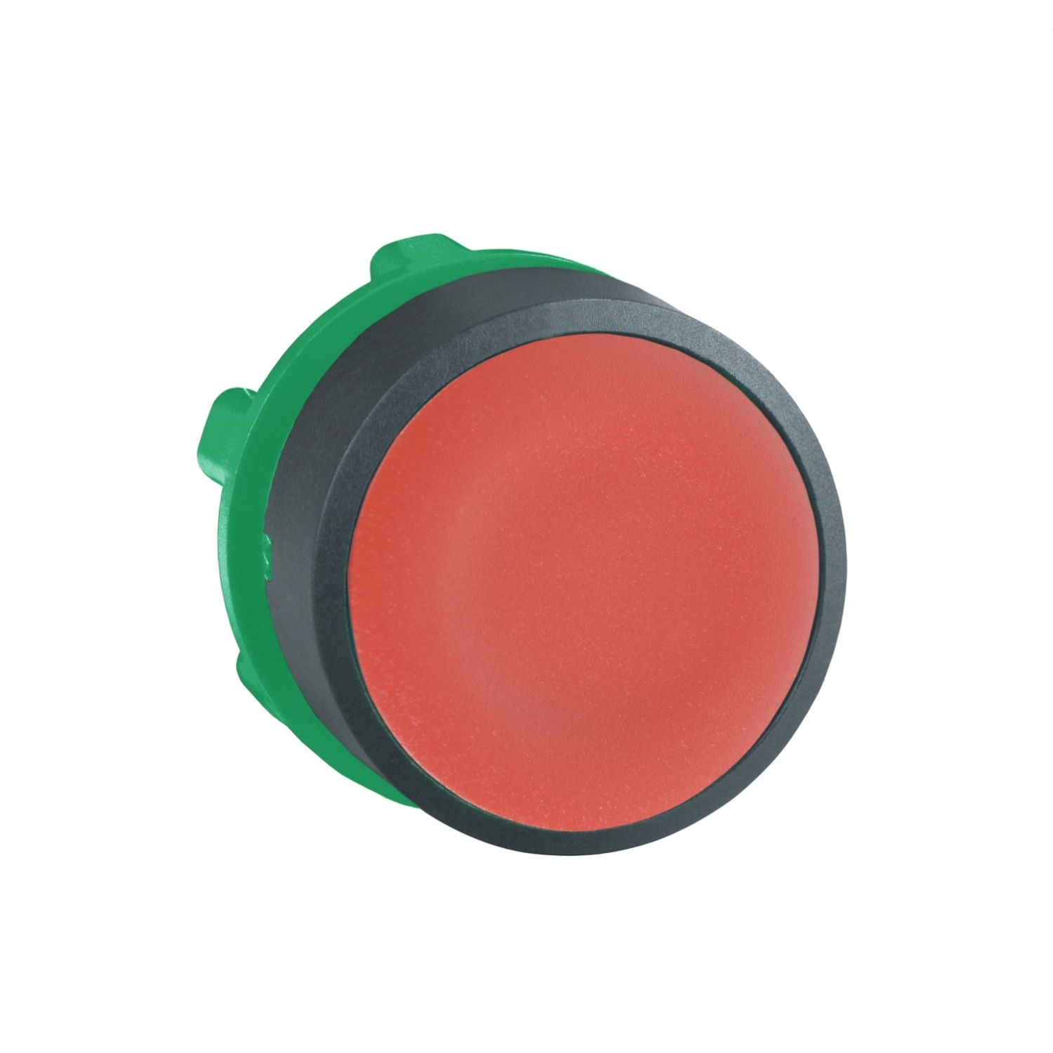 Head for non illuminated push button, Harmony XB5, plastic, flush, red, 22mm, spring return, unmarked