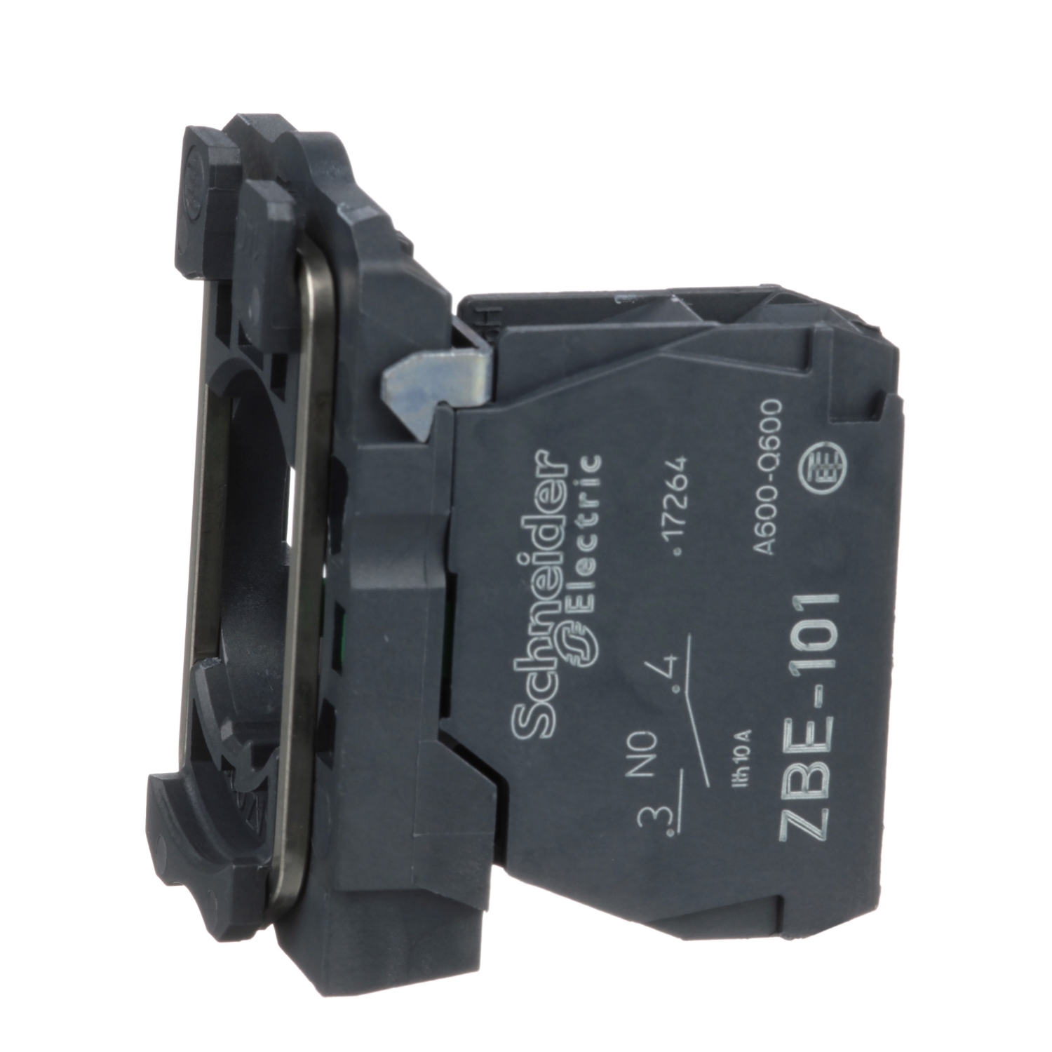 Harmony, 22mm Push Button, XB5A operators, contact block, with mounting collar, 1 NO, screw clamp terminal