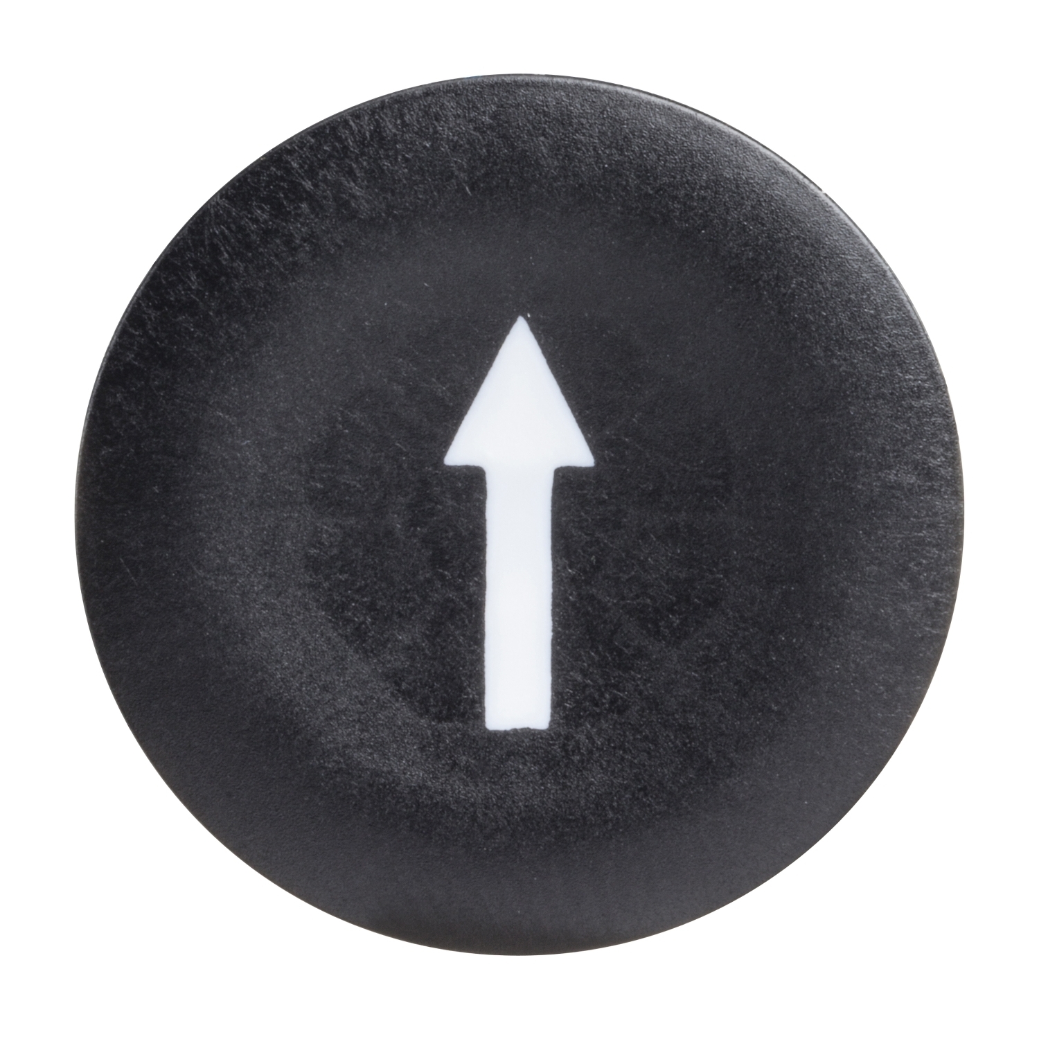 Push button cap, Harmony XB4, for 22mm push button, plastic, black, marked DOWN ARROW
