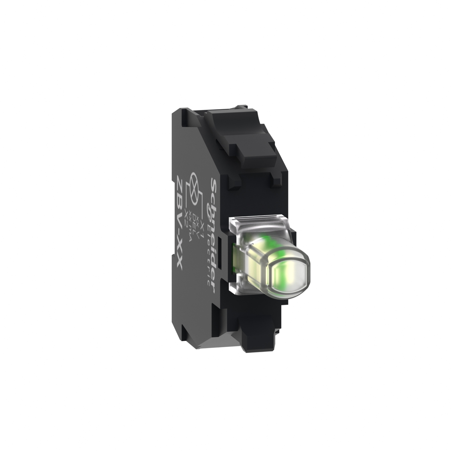 Light block, Harmony XB4, Harmony XB5, for head 22mm, universal LED, screw clamp terminals, 230...240V AC