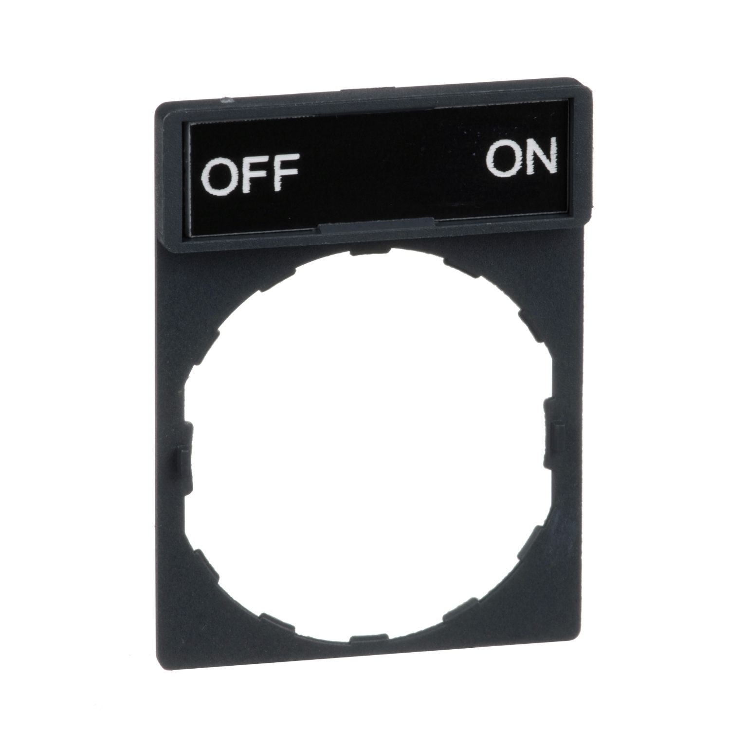 Harmony, 22mm Push Button, legend holder 30 x 40 mm, with legend 8 x 27 mm, marked OFF ON
