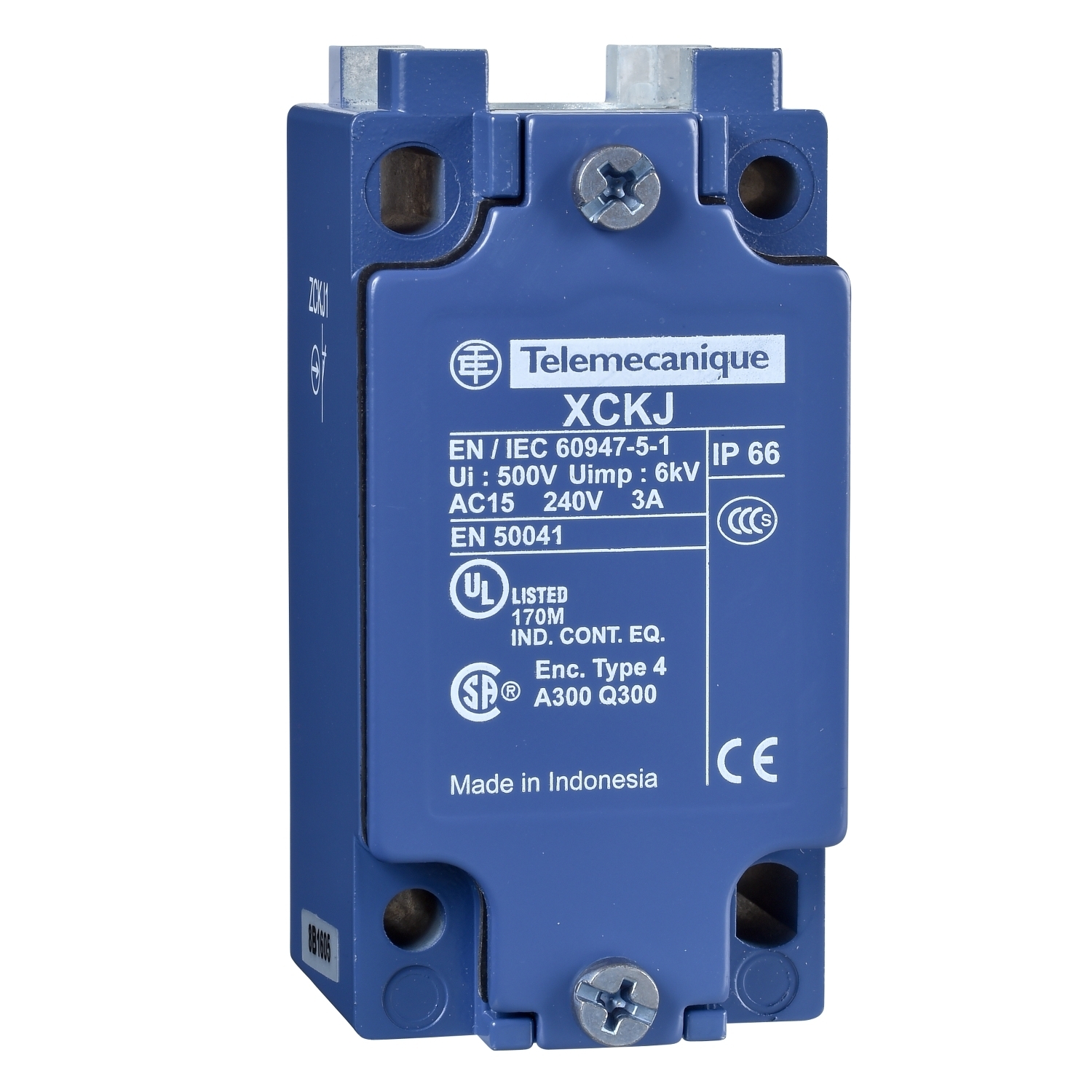 Limit switch body, Limit switches XC Standard, ZCKJ, fixed, w/o display, 1NC+1 NO, snap action, Pg13