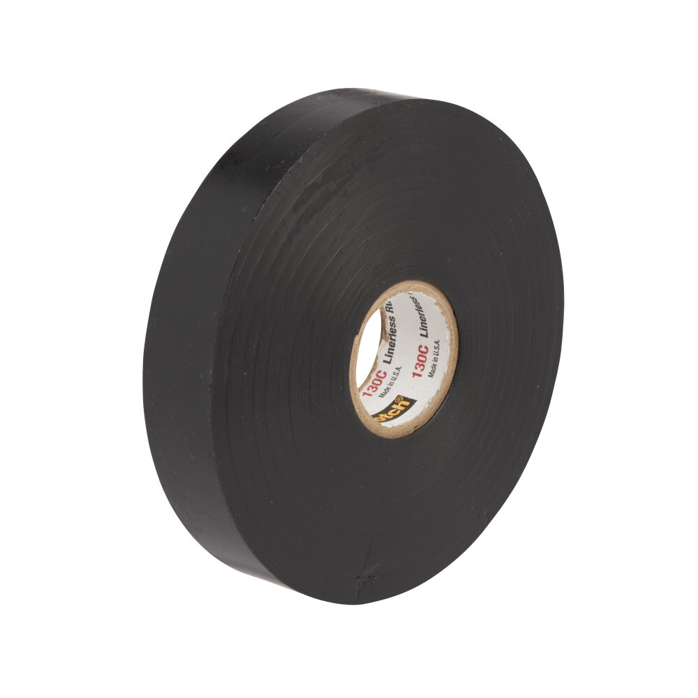 Scotch(R) Linerless Rubber Splicing Tape 130-1x10FT, 1 in x 10 ft (25 mm x 3 m), 24 per case
