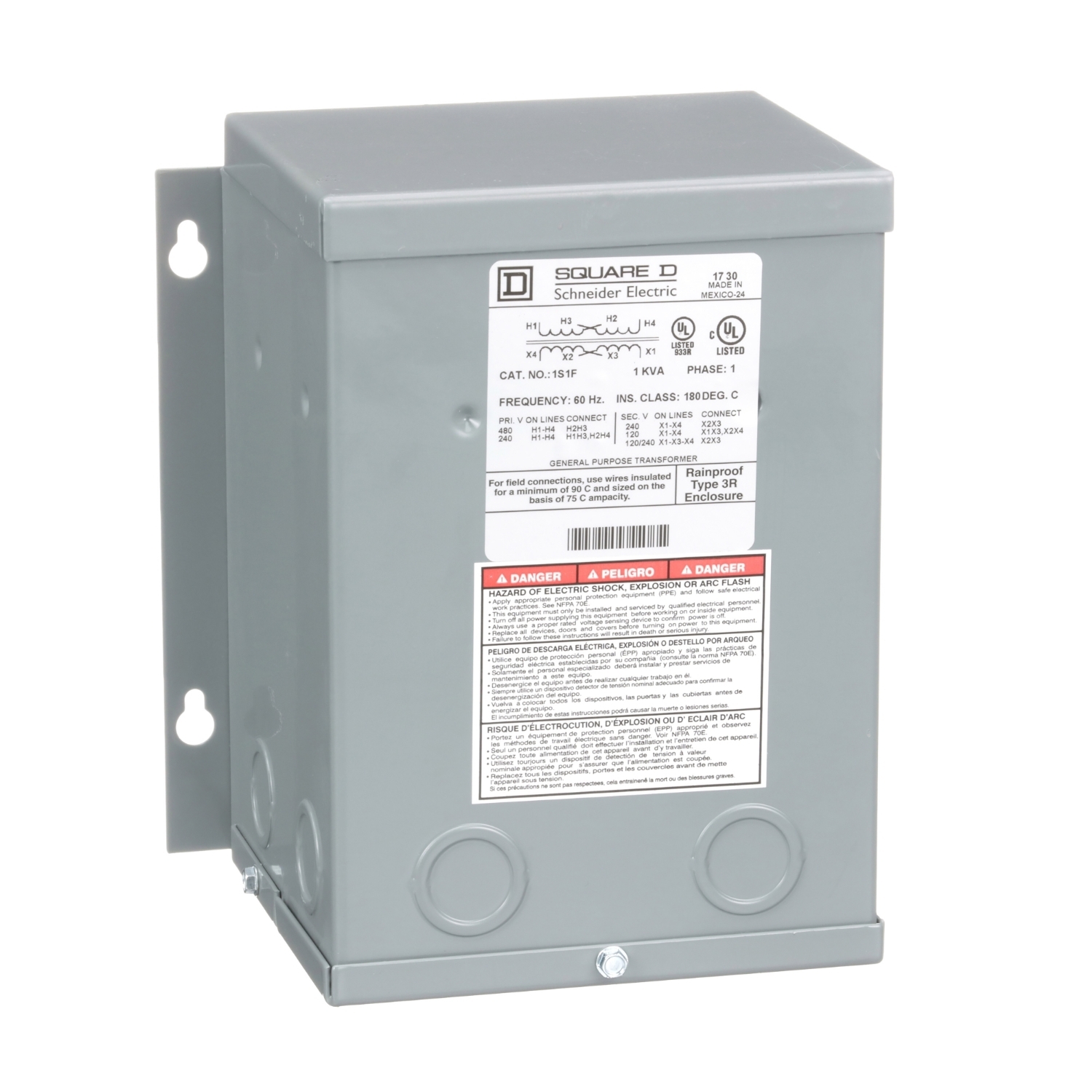 Dry Sealed Transformer, 1KVA , 240 x 480V 120/240V