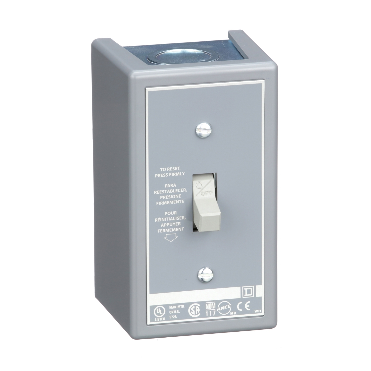 Manual Starter, fractional horsepower, 16A, 2 poles, 1 HP at 277 VAC, toggle operated, no indicator, NEMA 1 enclosure