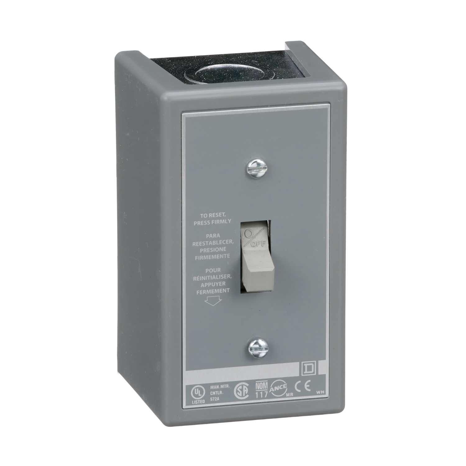 Manual Starter, fractional horsepower, 16A, 2 poles, 1 HP at 277 VAC, toggle w/guard, no indicator, NEMA 1 enclosure