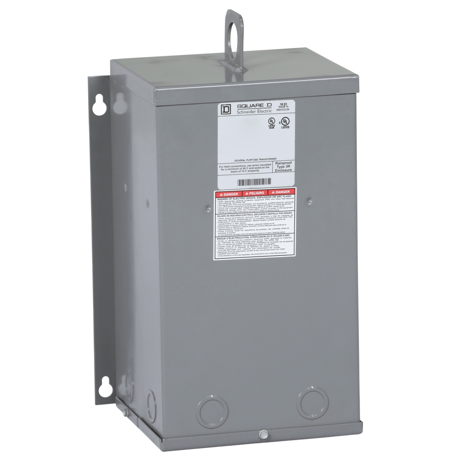 Transformer, buck boost, encapsulated, 3kVA, 1 phase, 240x480V primary, 24/48V secondary, NEMA 3R, 115C rise