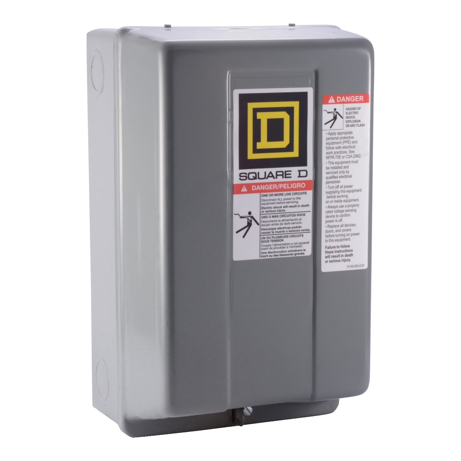 NEMA Contactor, Type S, nonreversing, Size 0, 18A, 5HP at 575VAC, 3 phase, up to 100kA, 3 pole, 120VAC coil, NEMA 1 [TAA]