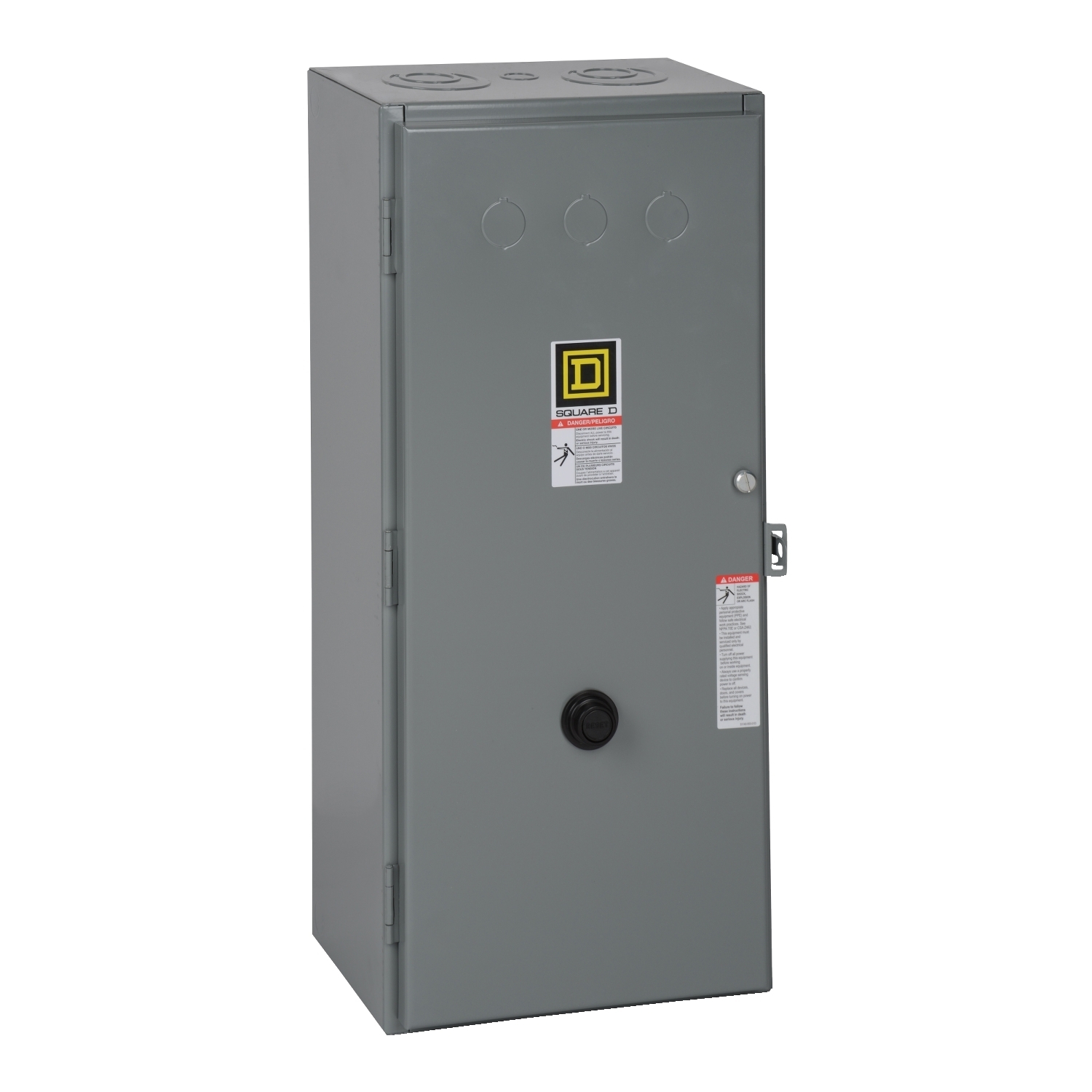 NEMA motor starter, Type S, nonreversing, Size 4, 135A, 100HP at 460VAC, up to 100kA SCCR, 3 phase, 3 pole, Motor Logic, 120VAC coil, NEMA 1