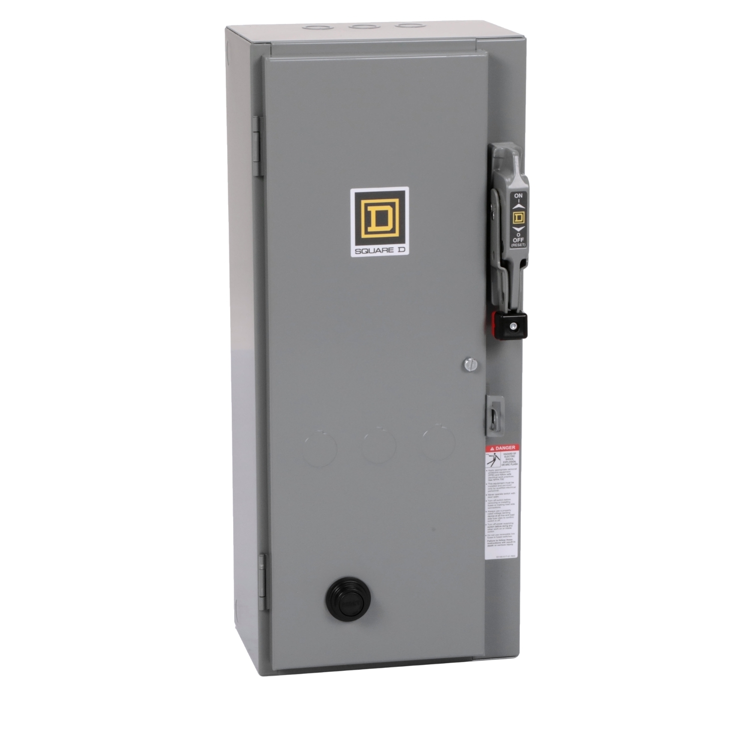 NEMA combination starter, Type S, 30A fusible disconnect, Size 1, 27A, 10HP at 600VAC, 3 phase, 3 pole, 120VAC coil, NEMA 1  [TAA]