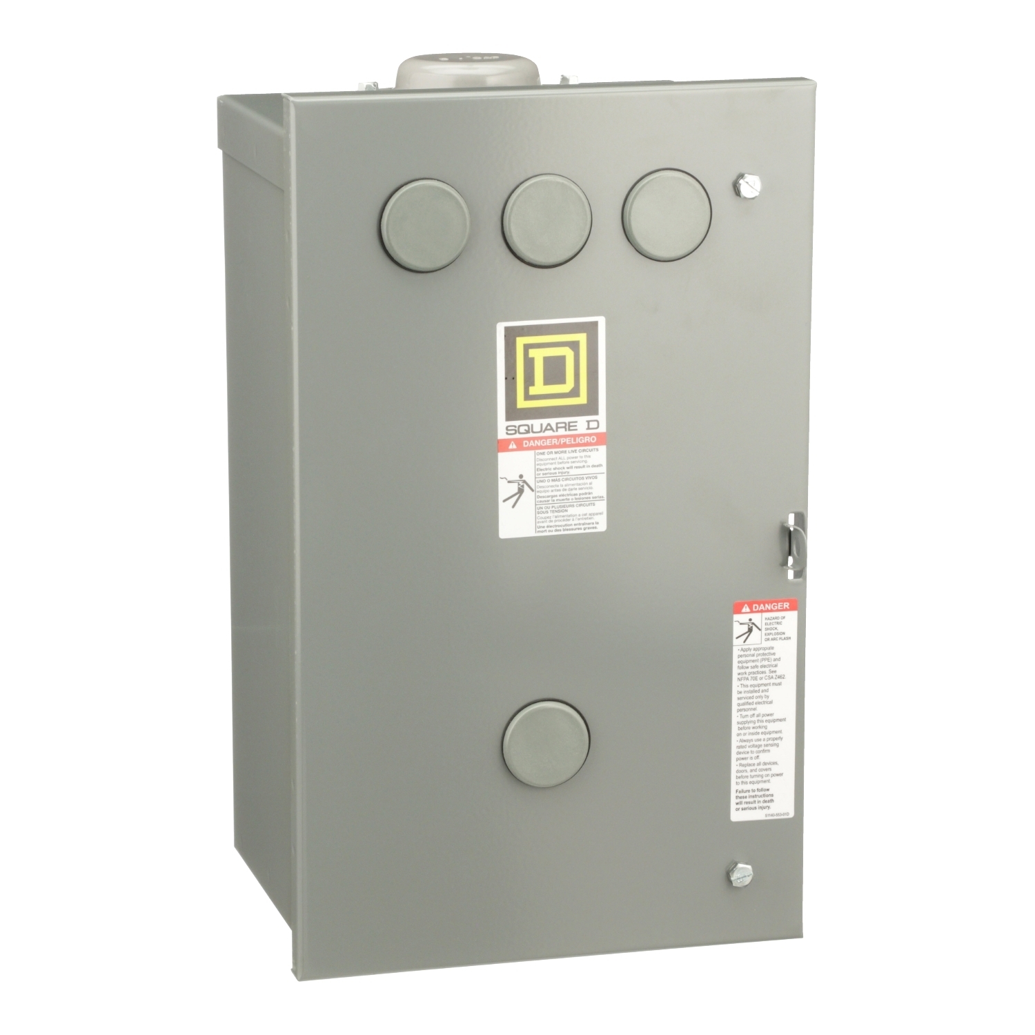 Contactor, Type L, multipole lighting, electrically held, 30A, 6 pole, 600V, 110/120VAC 50/60Hz coil, NEMA 3R [TAA]
