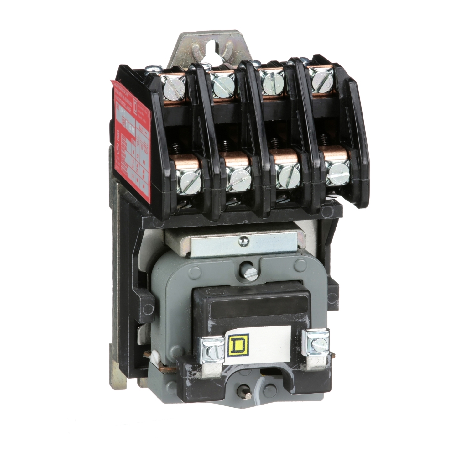 Contactor, Type L, multipole lighting, electrically held, 30A, 4 pole, 600 V, 24 VAC 60 Hz coil, open style [TAA]