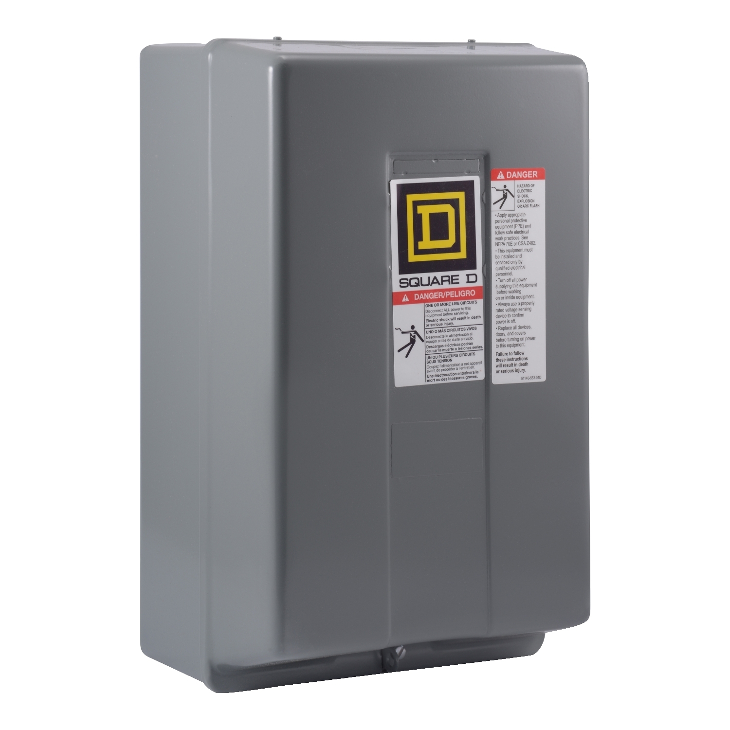 Contactor, Type L, multipole lighting, mechanically held, 30A, 8 pole, 600V, 110/120VAC 50/60Hz coil, NEMA 1 [TAA]